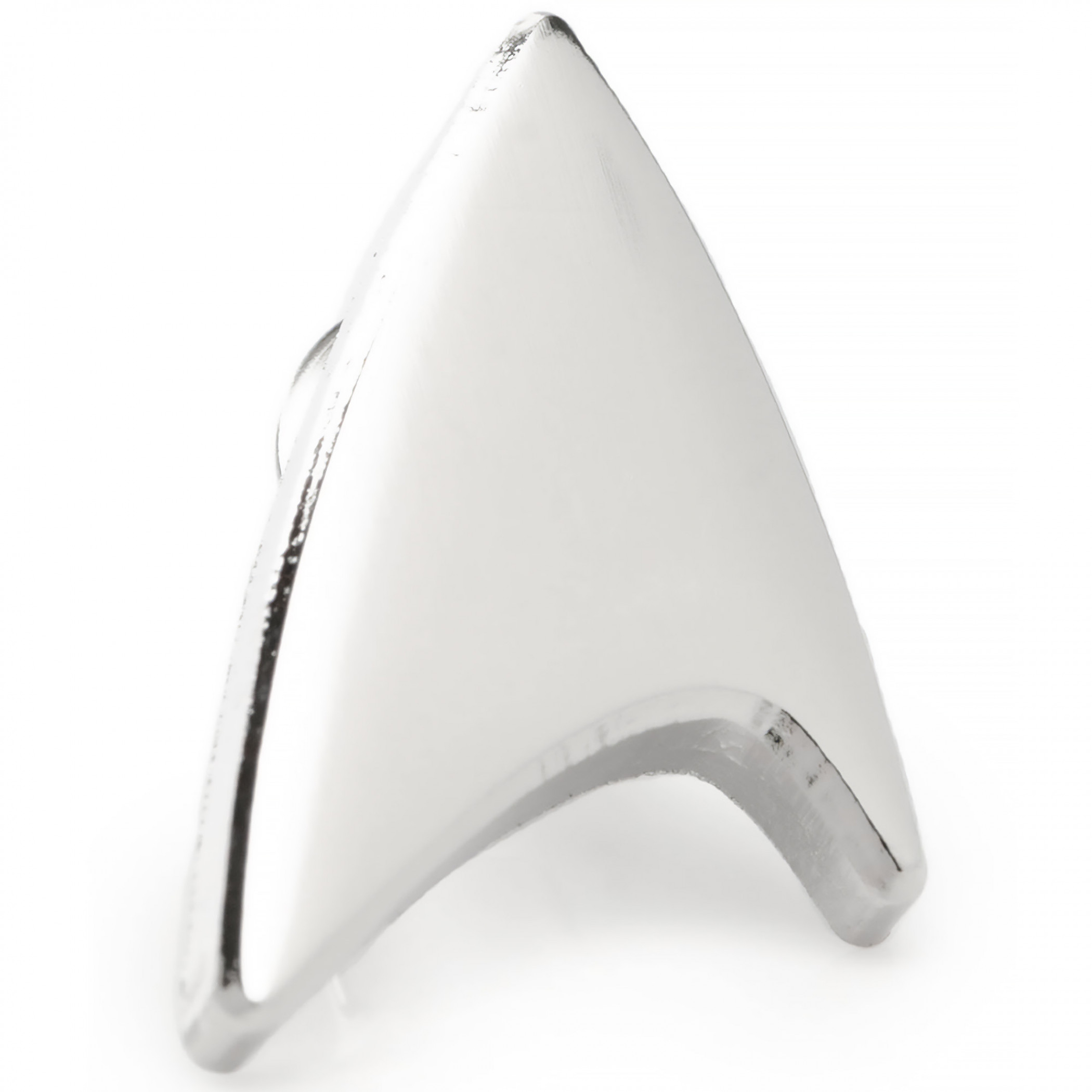 Silver Delta Shield Star Trek Lapel Pin, Silver