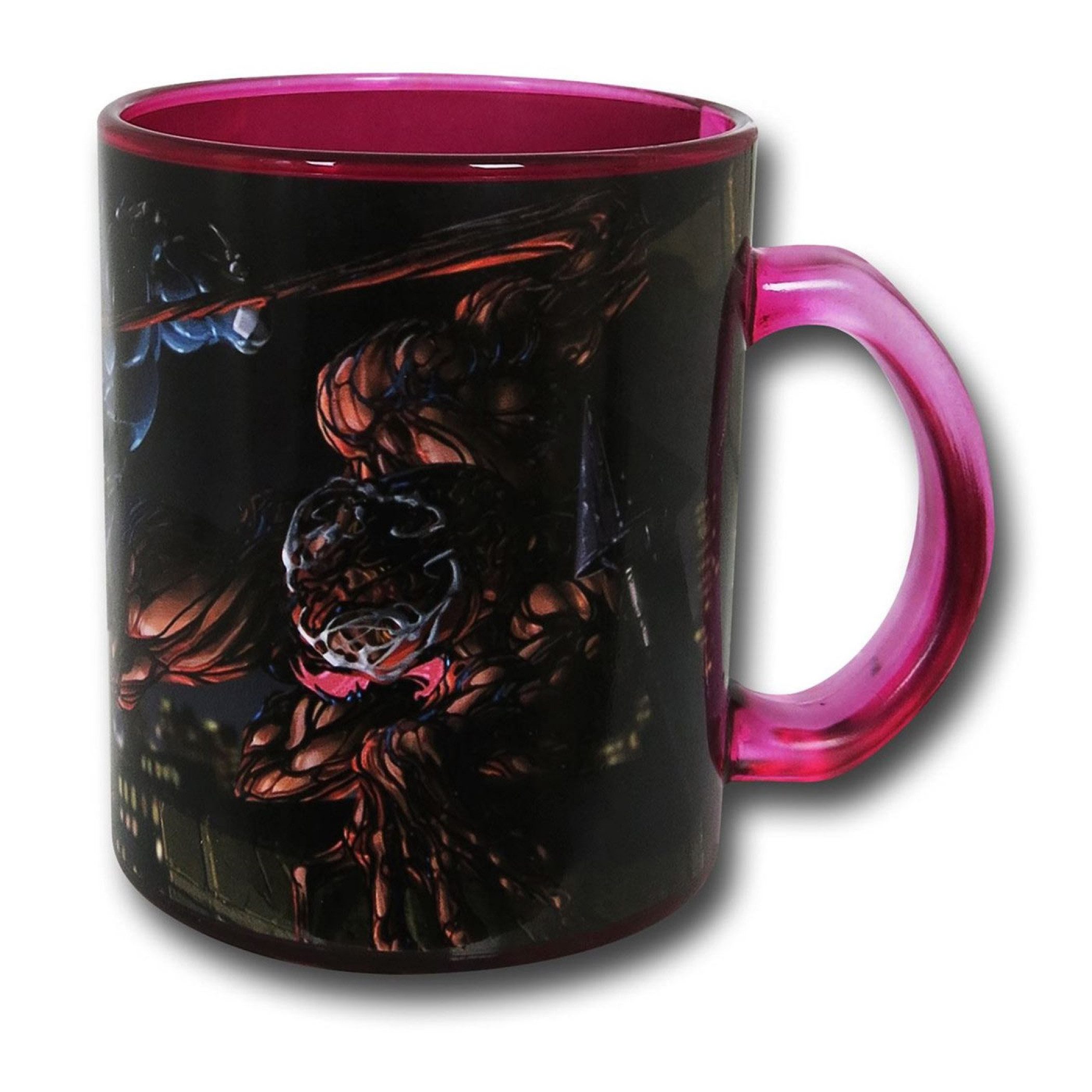 Venom Vs Carnage Glass Coffee Mug, Red