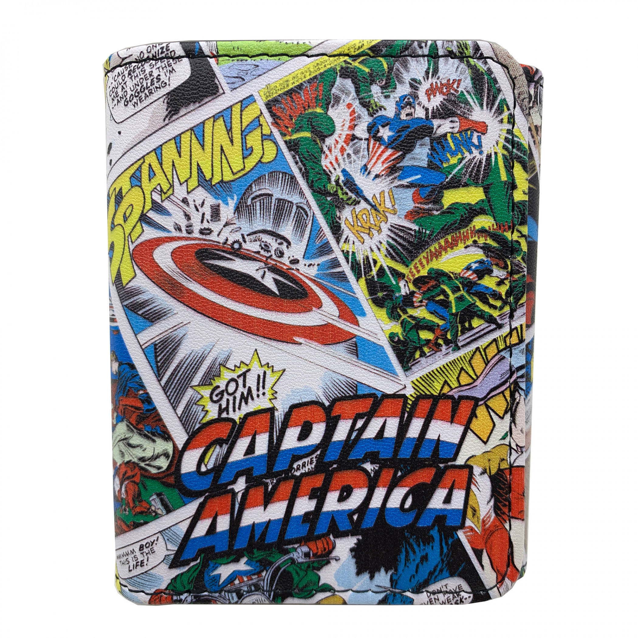 Captain America Comic Strips Trifold Wallet, Multi-Color