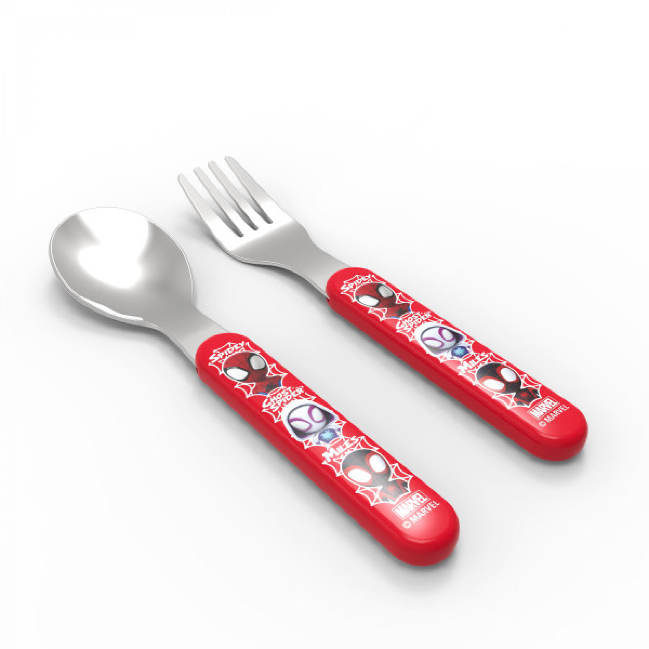 Marvel Comics Spider-Man and His Amazing Friends 5.5' ABS Flatware Set, Red