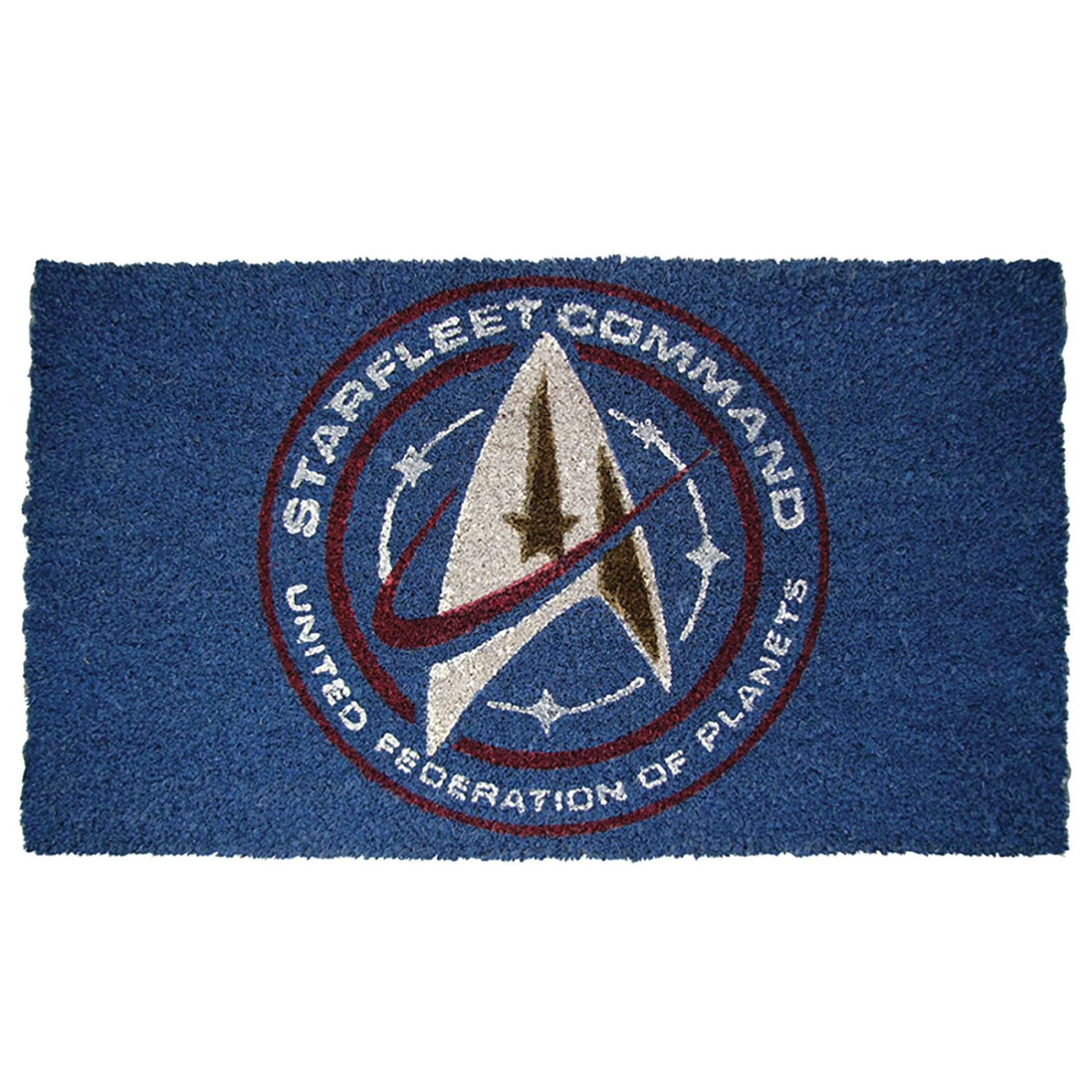 Star Trek Discovery Starfleet 17'x 29' Doormat with Non-skid Back, Blue