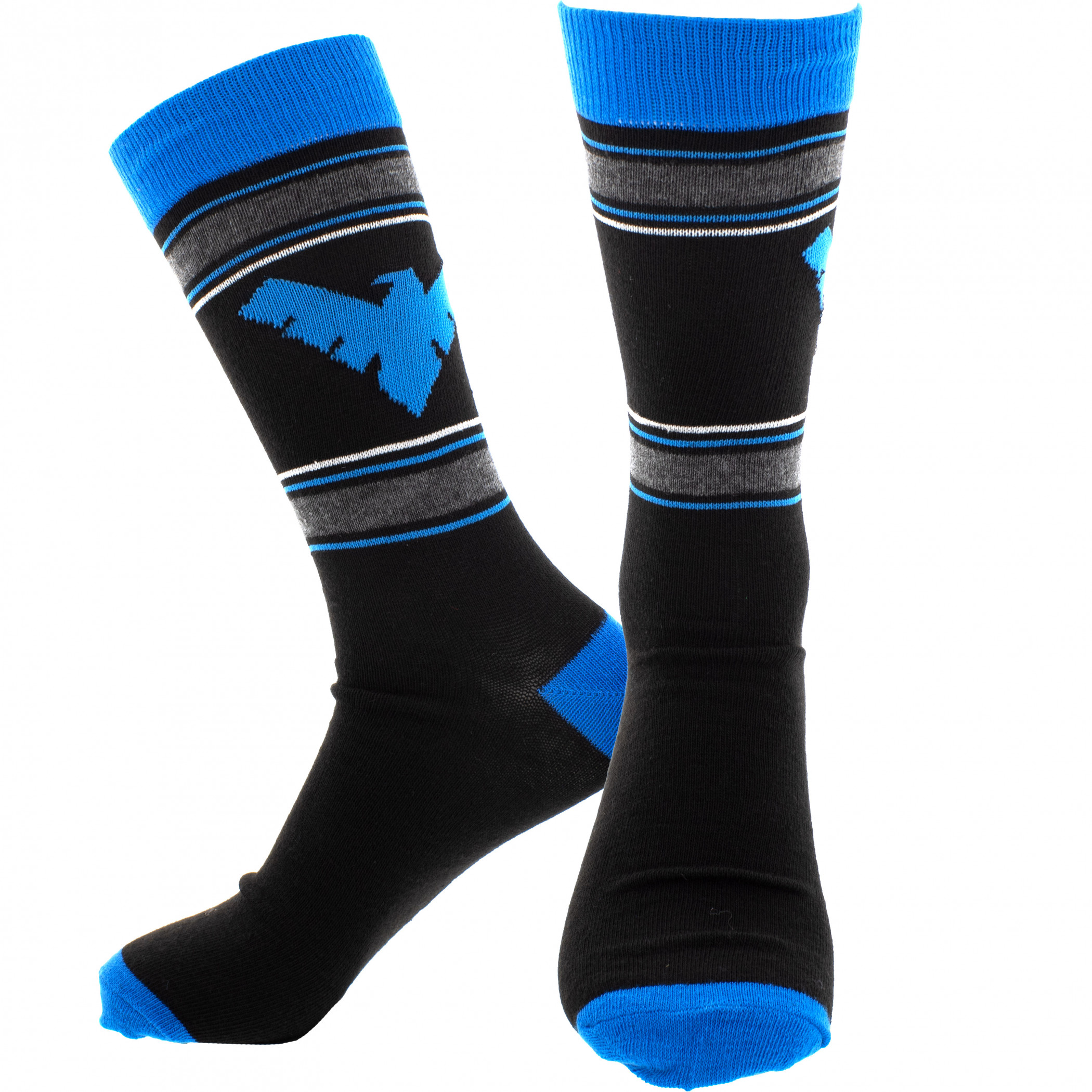Nightwing Athletic Crew Socks, Black