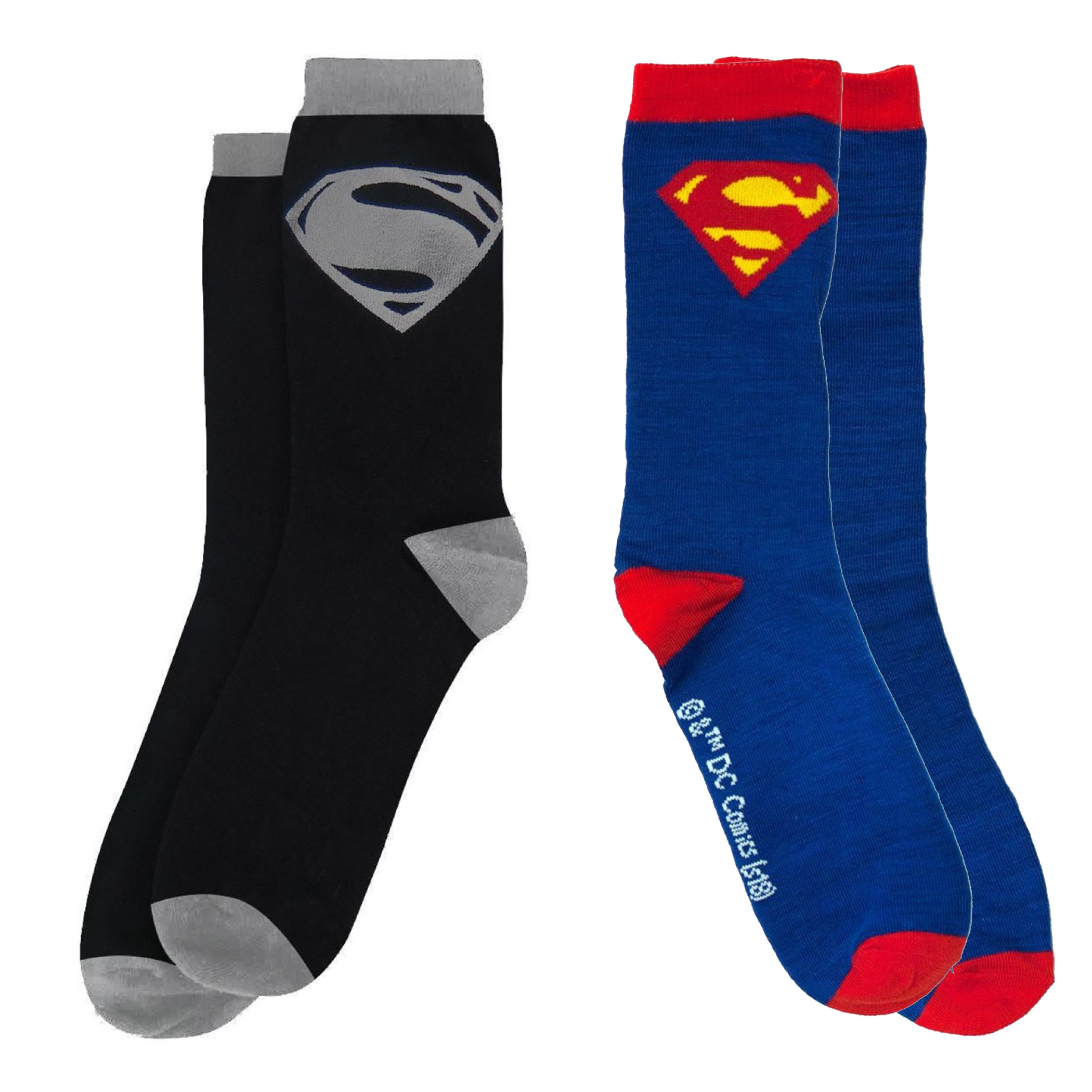 Superman Symbols Crew Socks 2-Pair Pack, Multi-Color