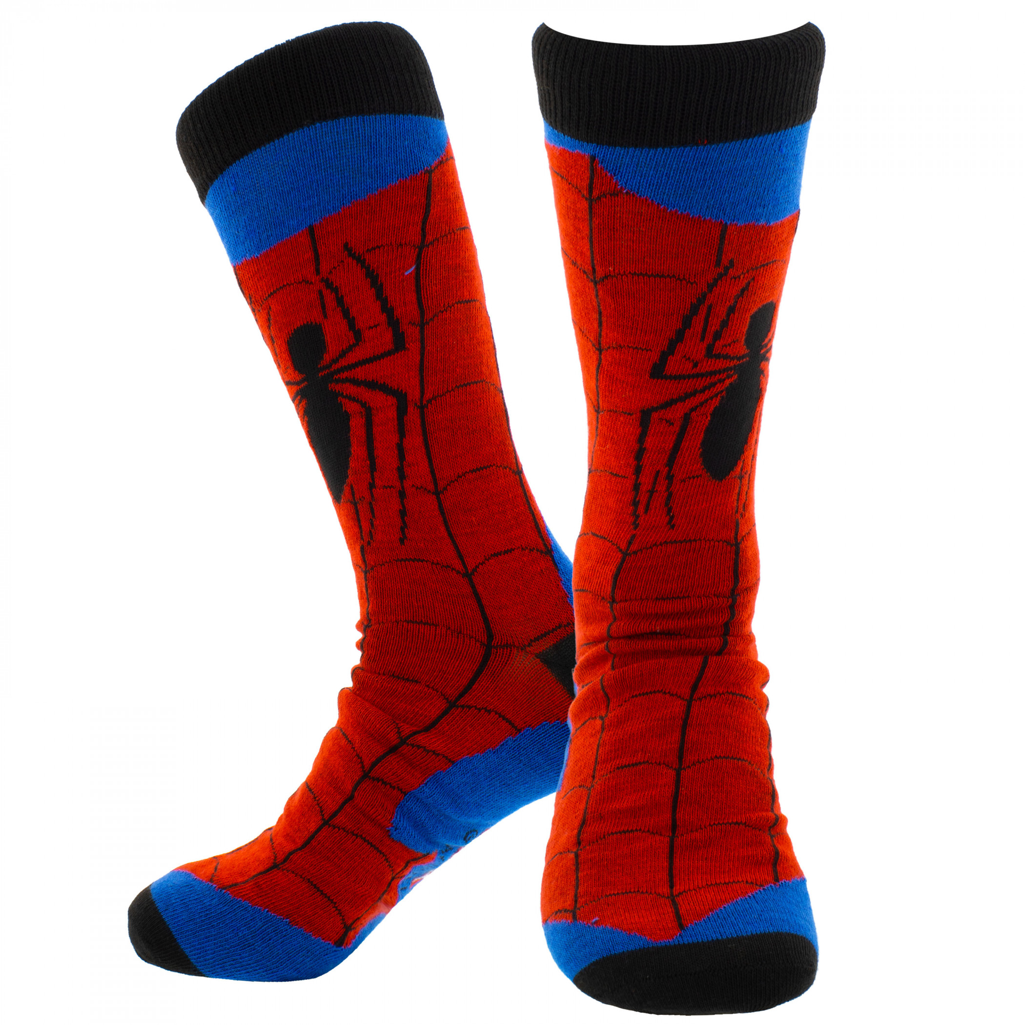 Spider-Man Webbed Costume Crew Socks, Red