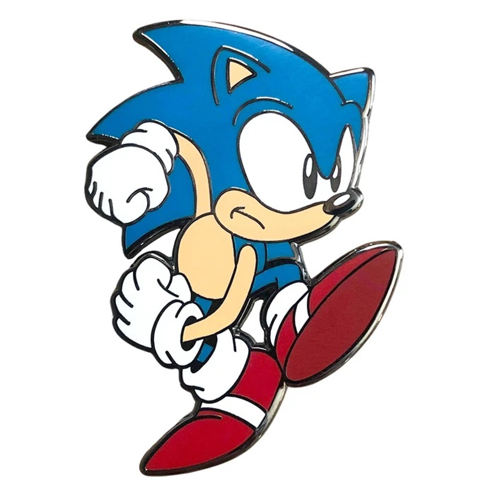 Classic Speedy Sonic the Hedgehog Enamel Pin, Blue