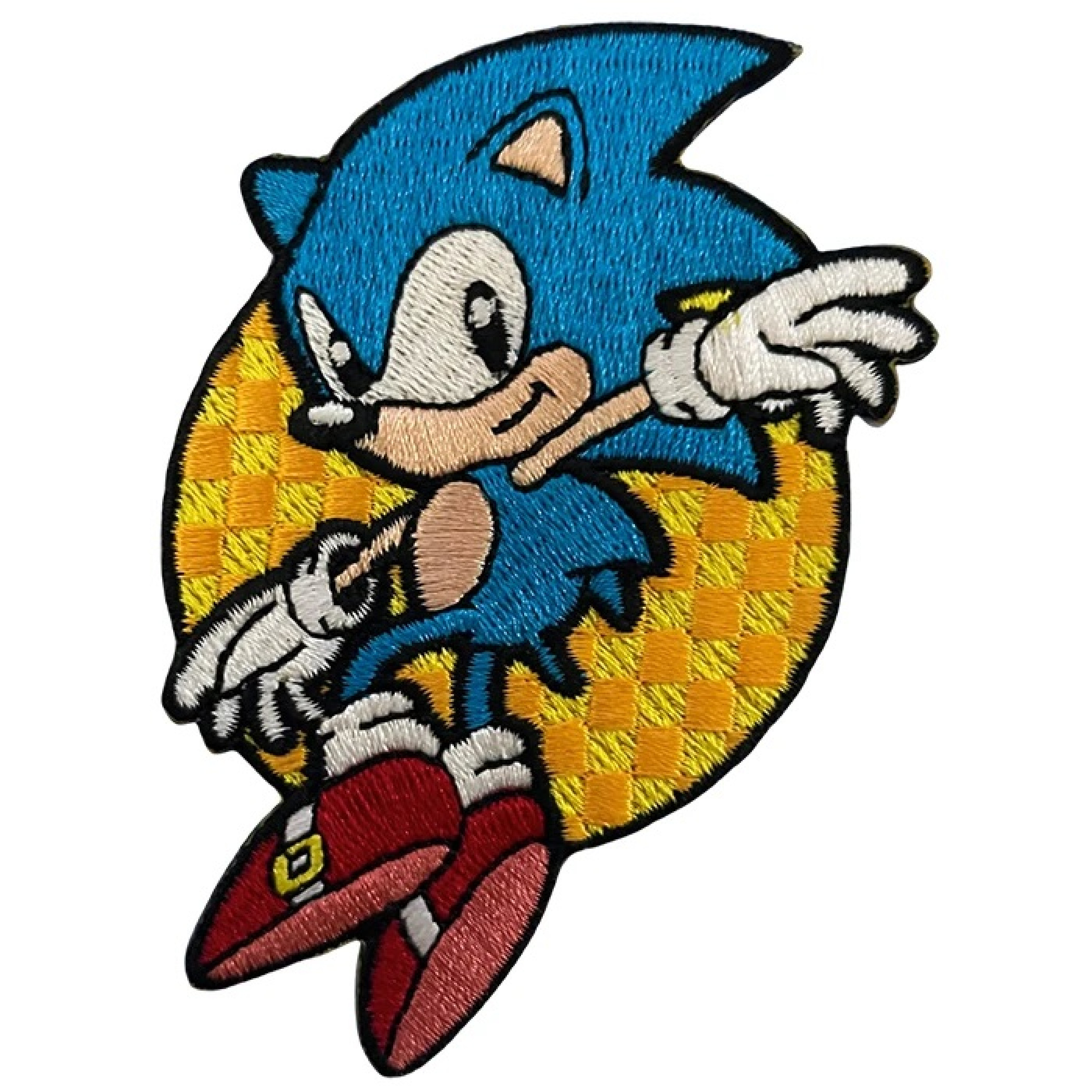 Leaping Sonic The Hedgehog Patch, Blue