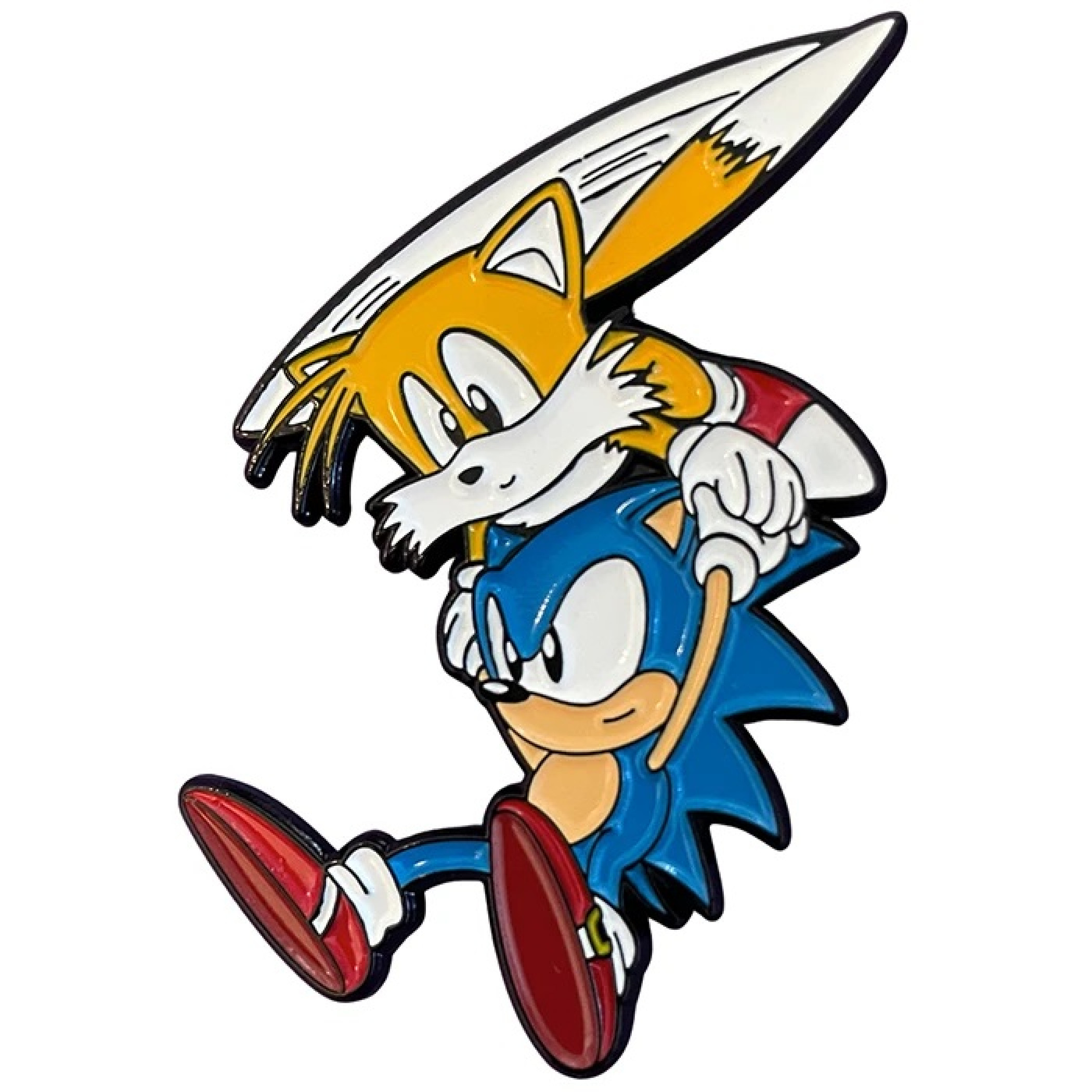 Tails and Sonic The Hedgehog Enamel Pin, Blue