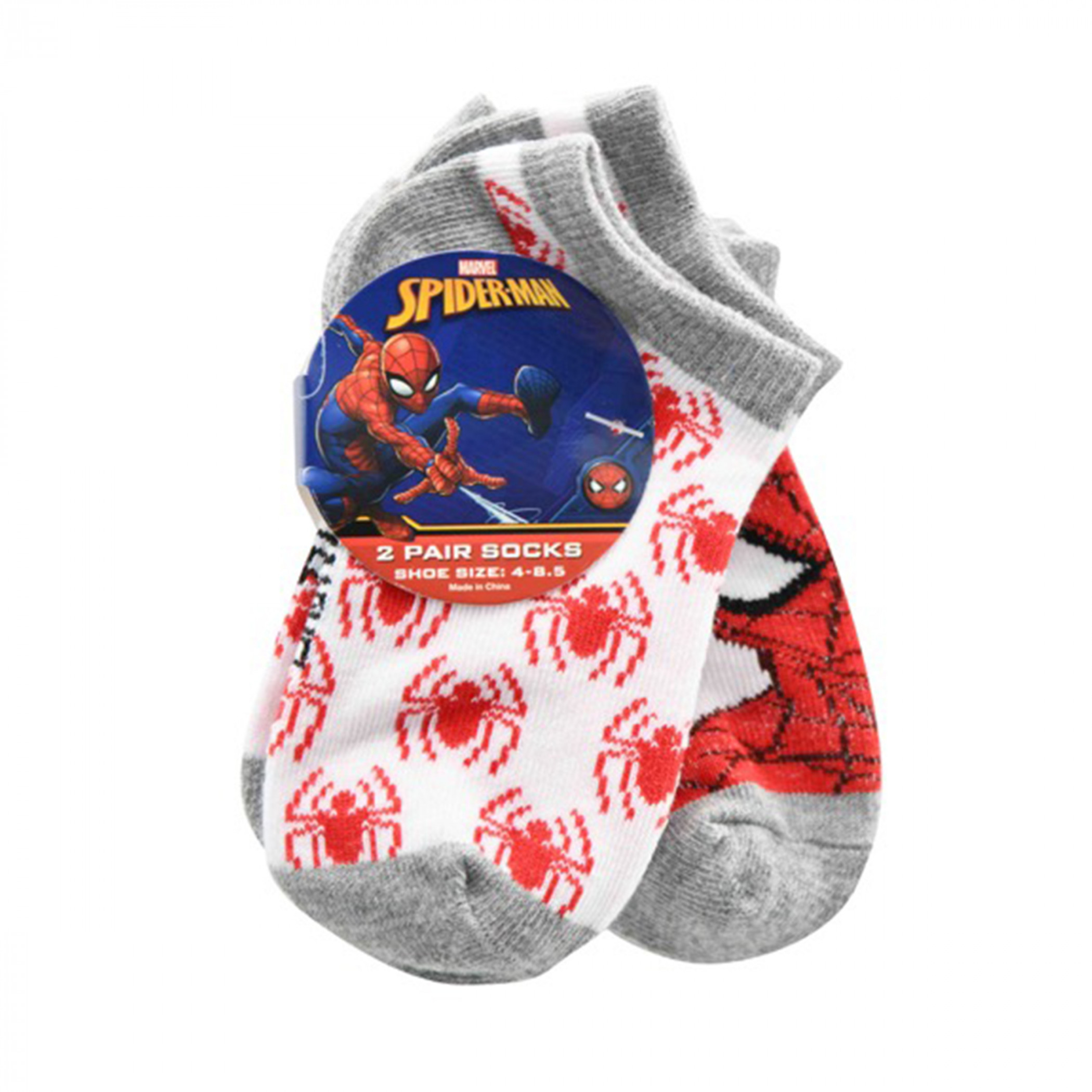 Spider-Man Toddlers 2-Pack Socks, Red