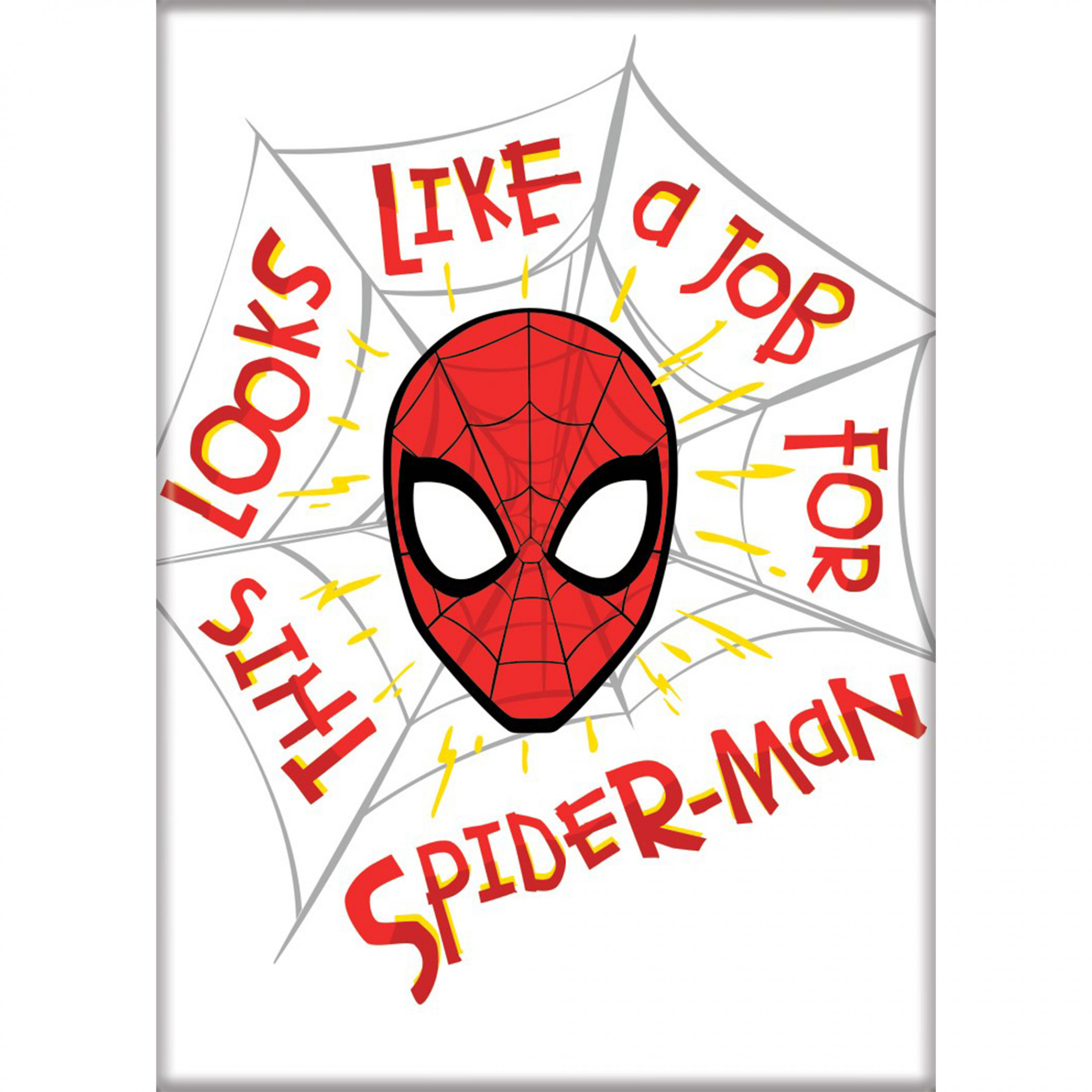 Marvel Comics Spider-Man This Looks Like a Job For Spider-Man Magnet, Multi-Color