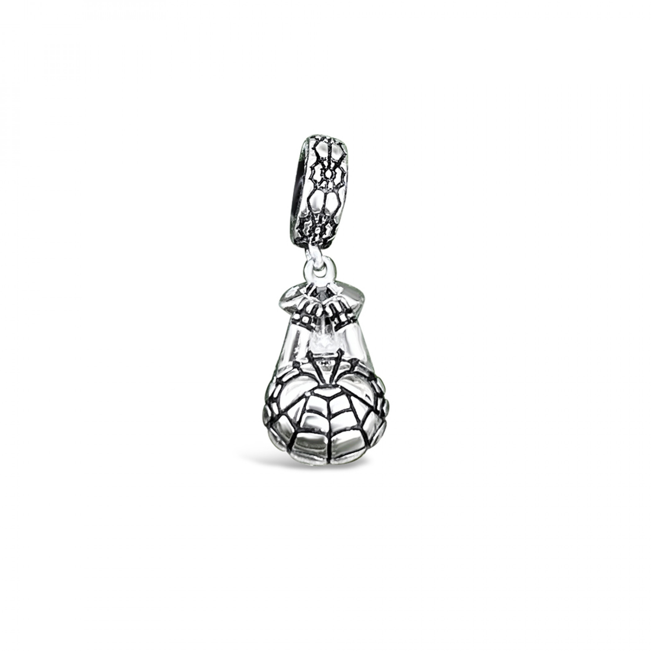 Marvel Comics Spider-Man Chibi Spider-Man Character Pendant Bead, Silver