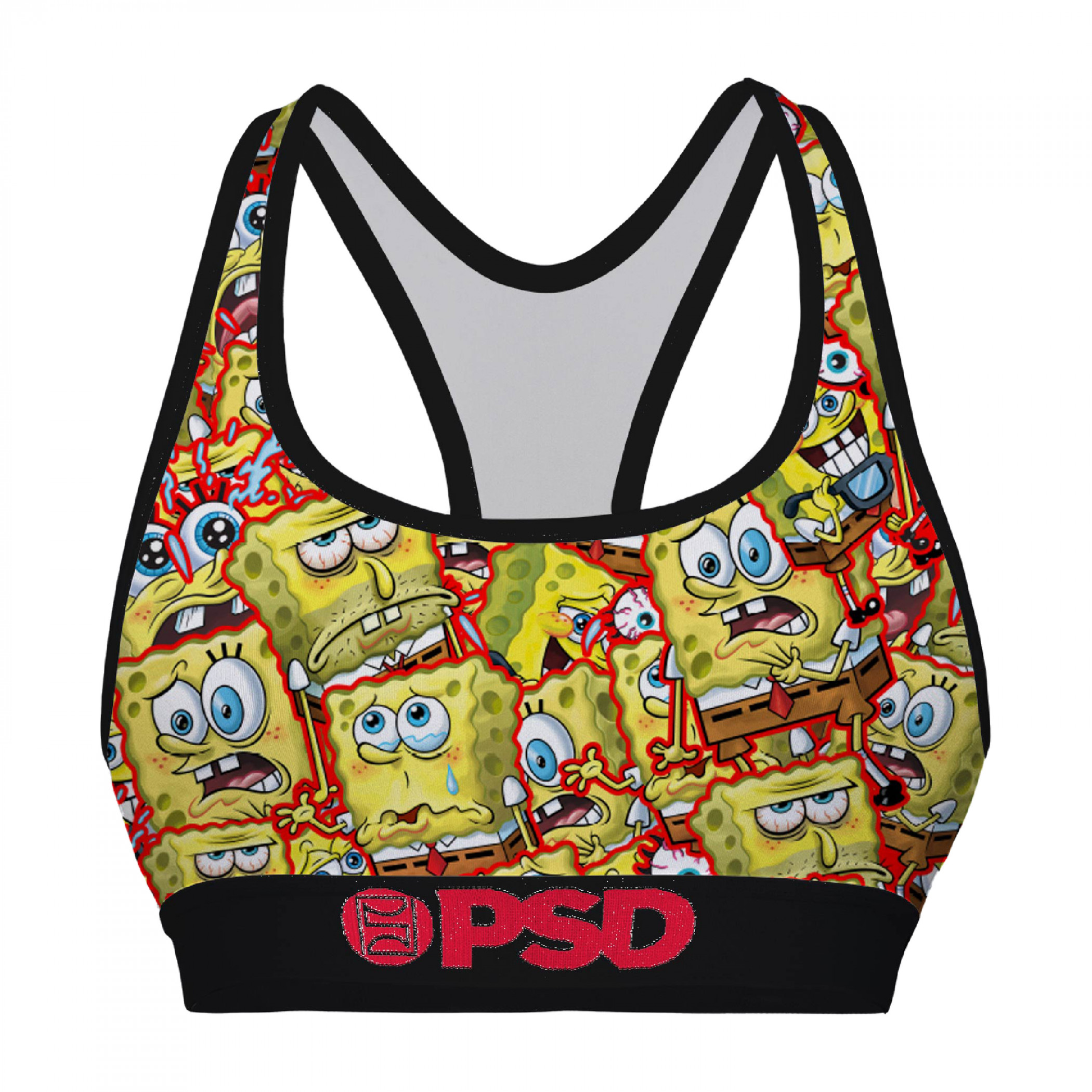 SpongeBob SquarePants Krusty PSD Sports Bra, Multi-Color