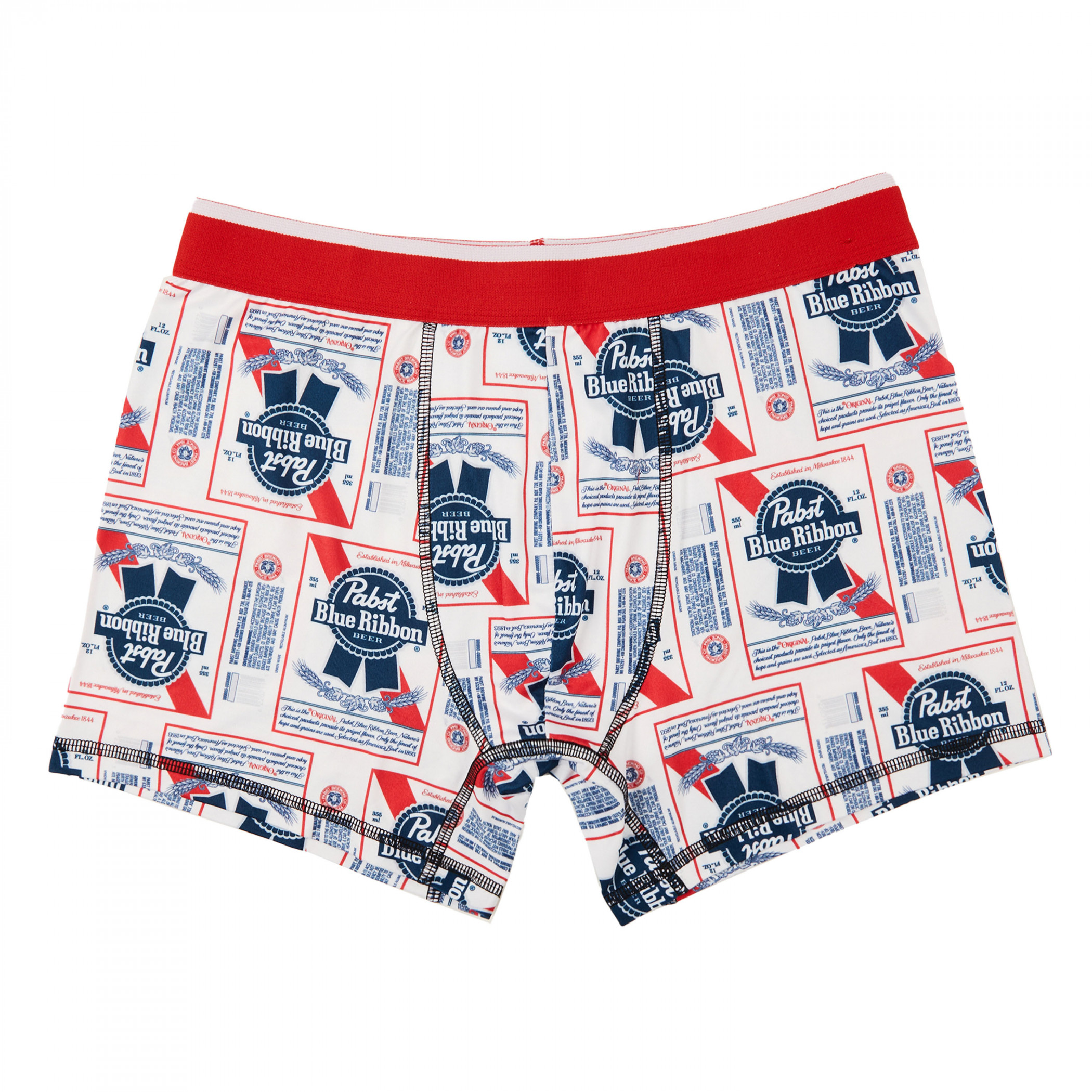 Pabst Blue Ribbon Label All Over Print Men's Underwear Boxer Briefs