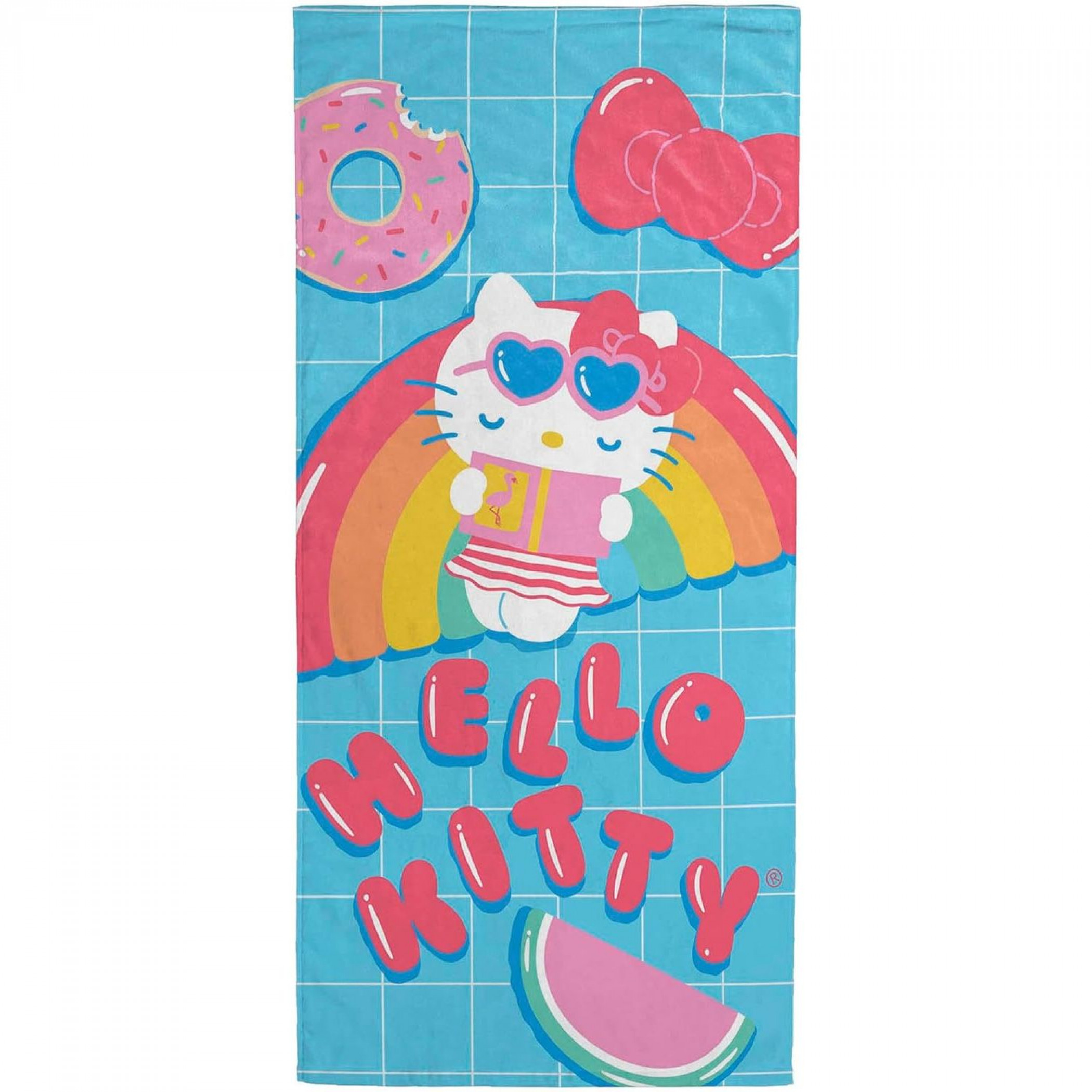 Hello Kitty Pool Time Beach Towel, Blue