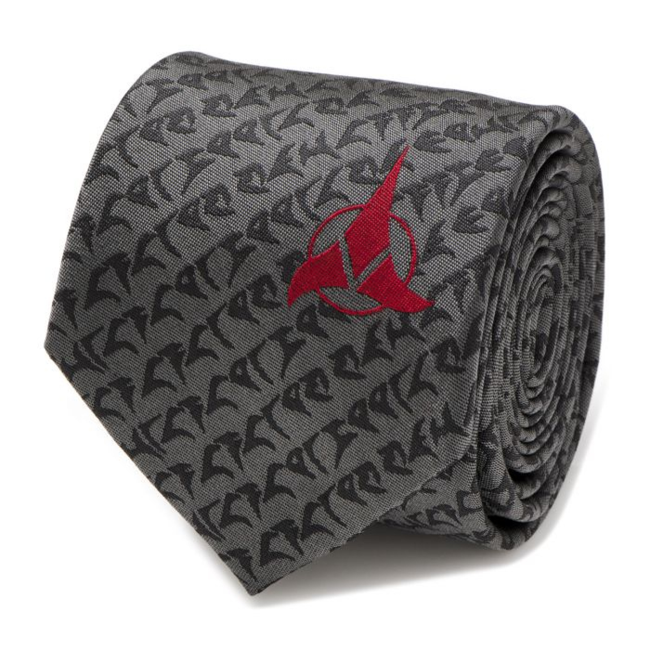 Star Trek Klingon Gray Men's Silk Tie, Grey