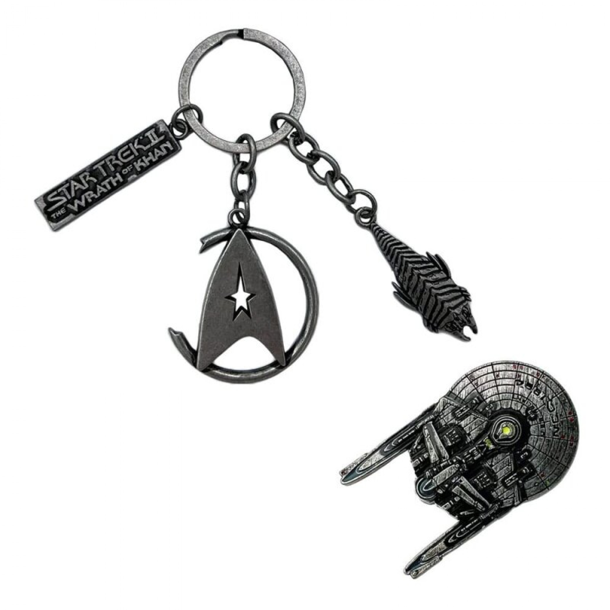 Star Trek II: Wrath Of Khan CHS Keychain and Pin Set, Multi-Color