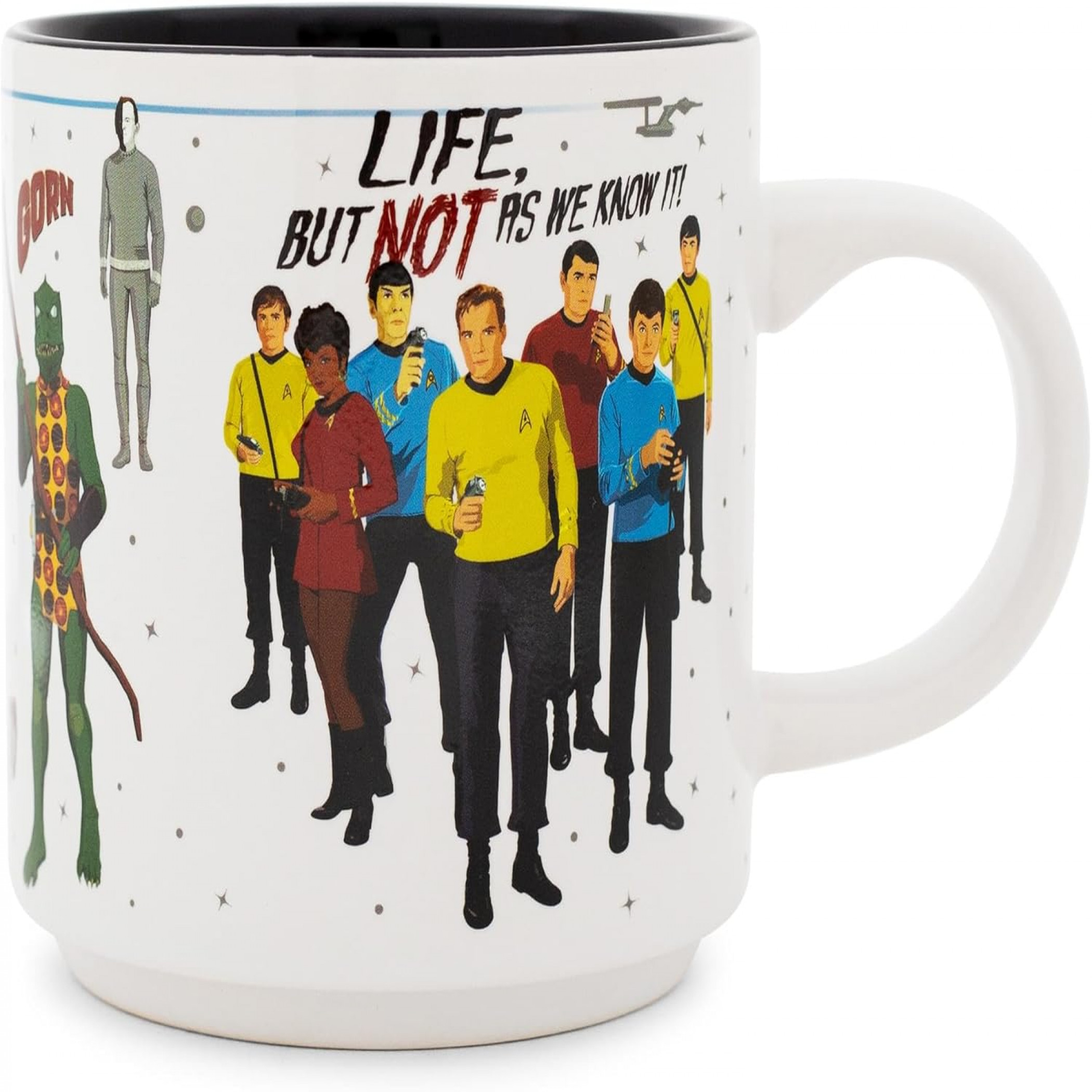 Star Trek Aliens Villains and Crew 13oz Ceramic Camper Mug, Multi-Color