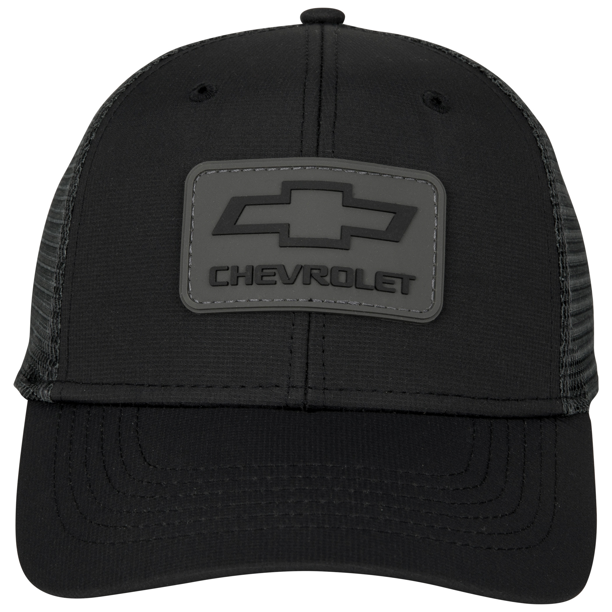 Chevy Logo Black and Grey Colorway Mesh Back Hat | Brew-Shirts.com