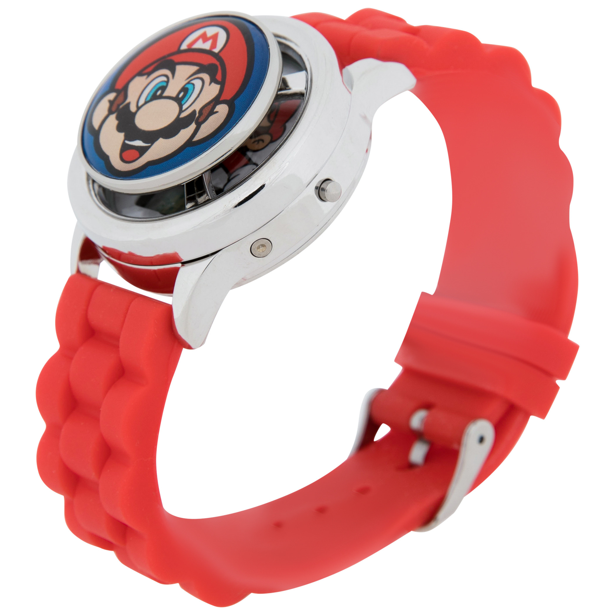 Super Mario Bros. Digital Watch with Interchangeable Face, Red