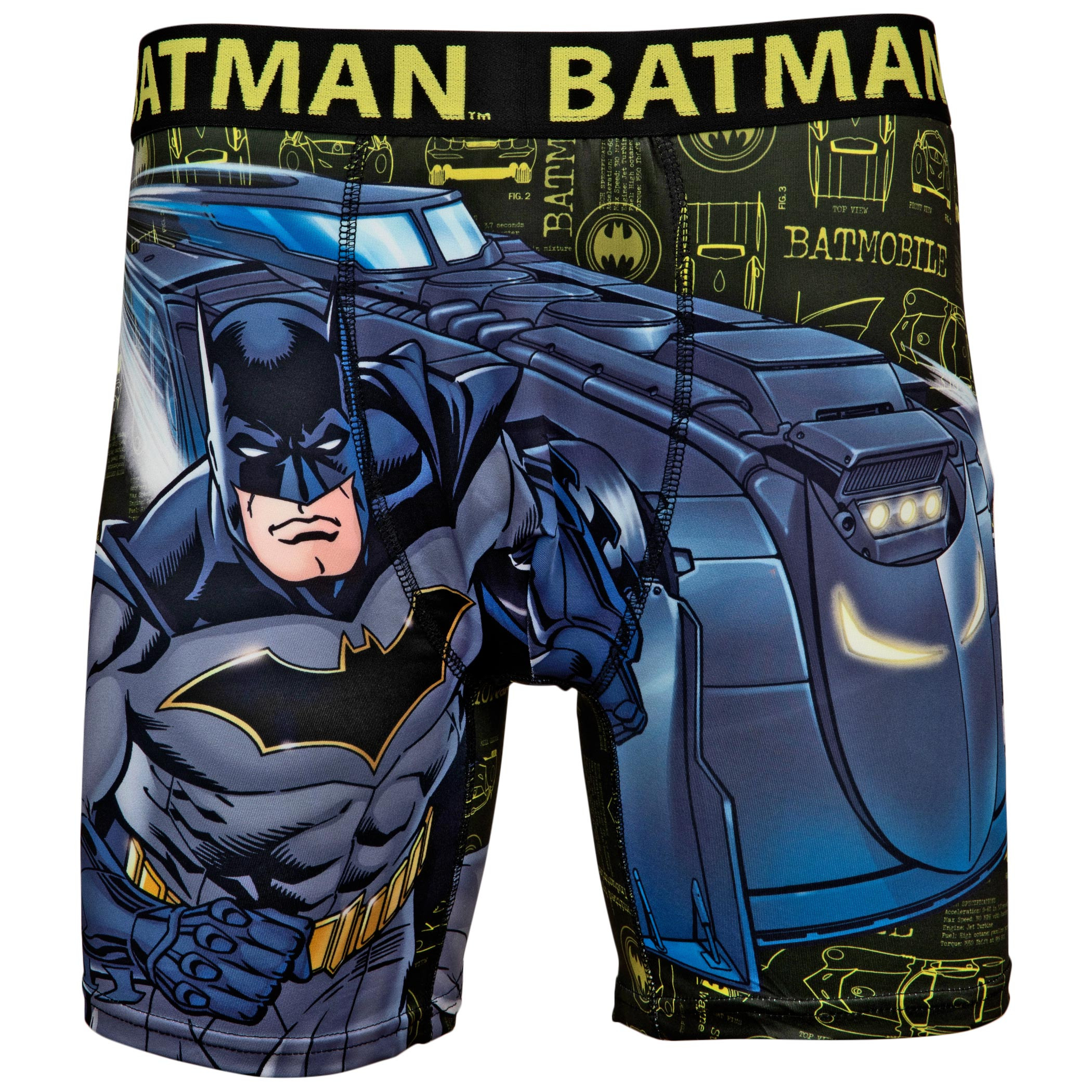 DC Comics Batman with Batmobile Boxer Briefs, Multi-Color