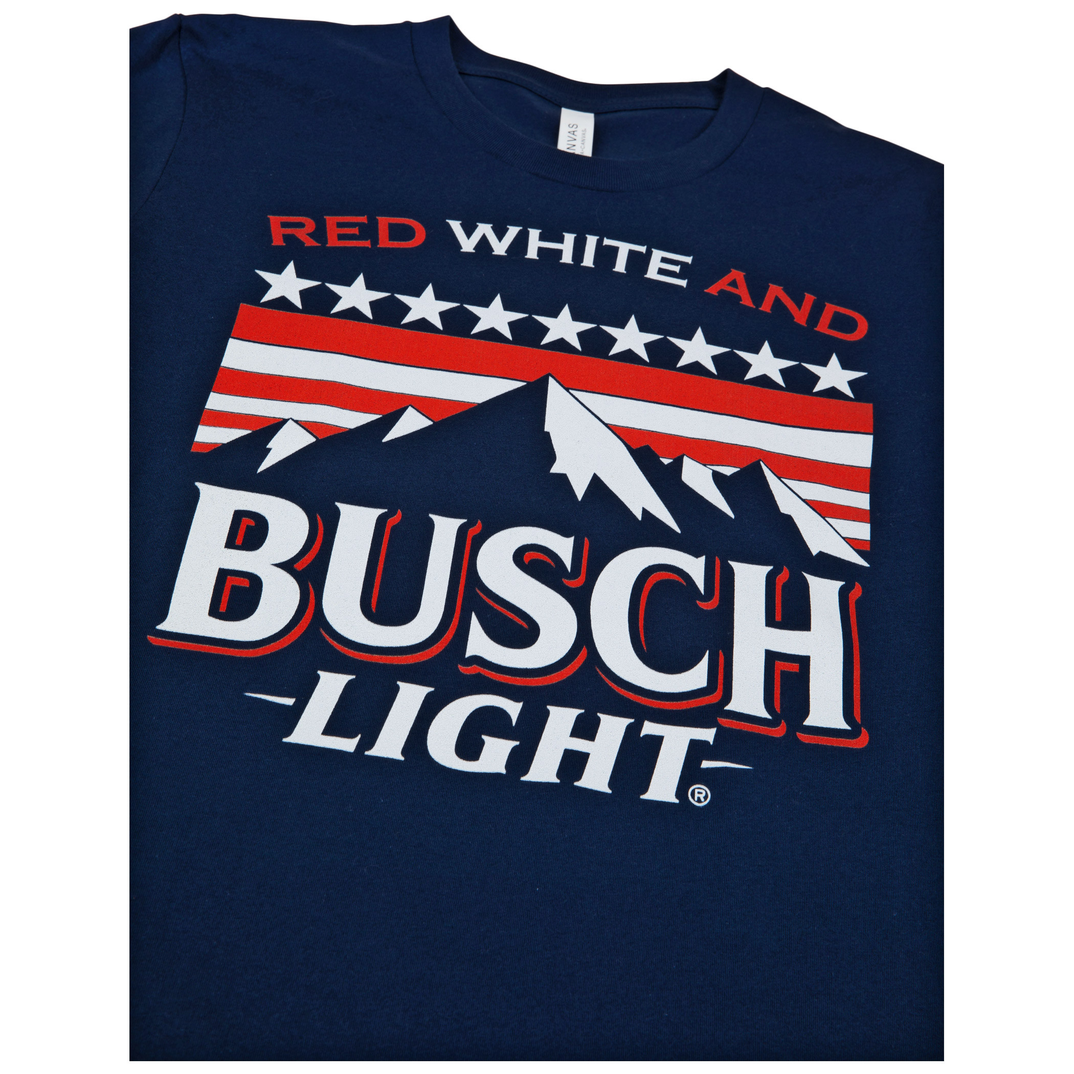 Busch Light Red White and Busch Light Mountains Navy TShirt