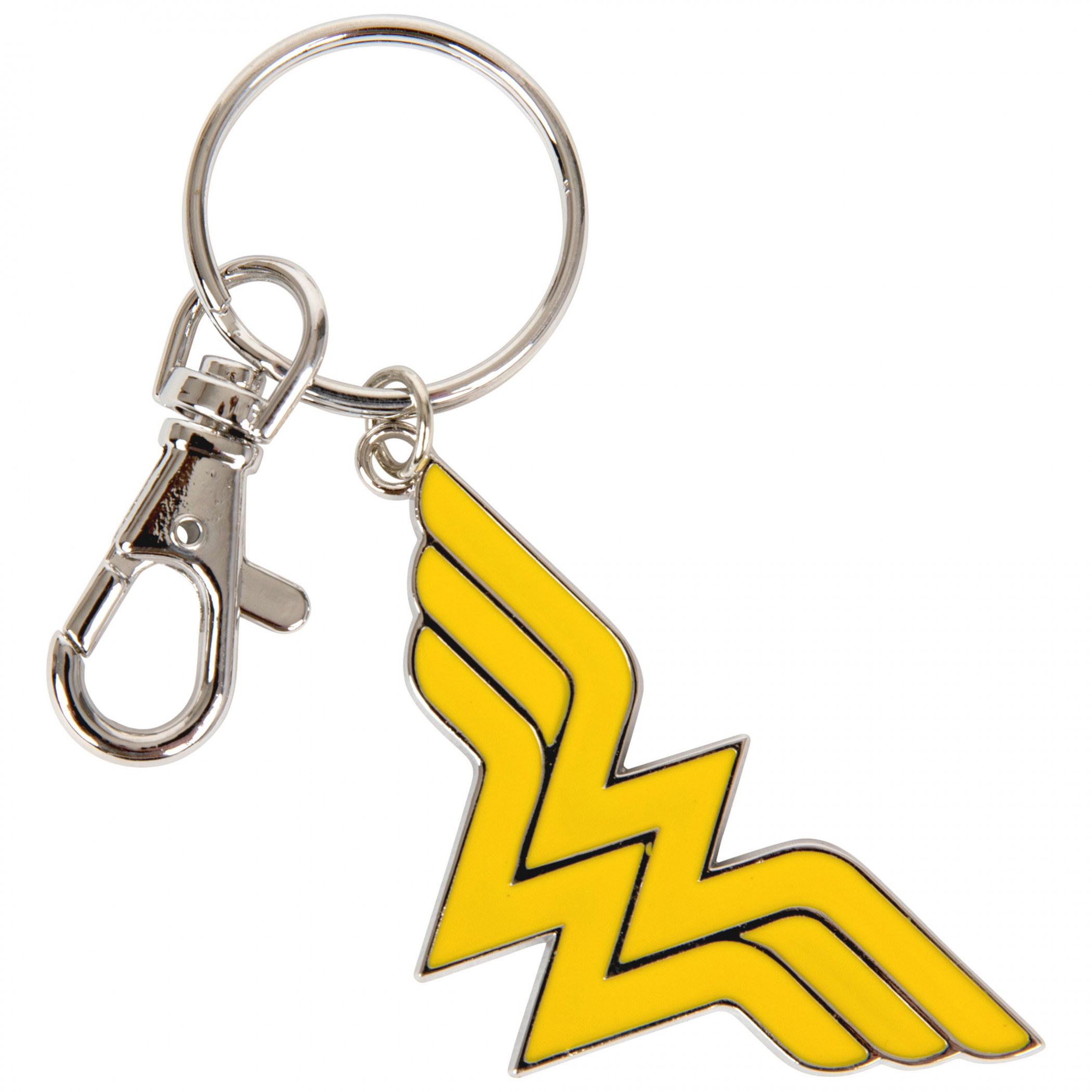 Wonder Woman Logo Metal Keychain, Multi-Color