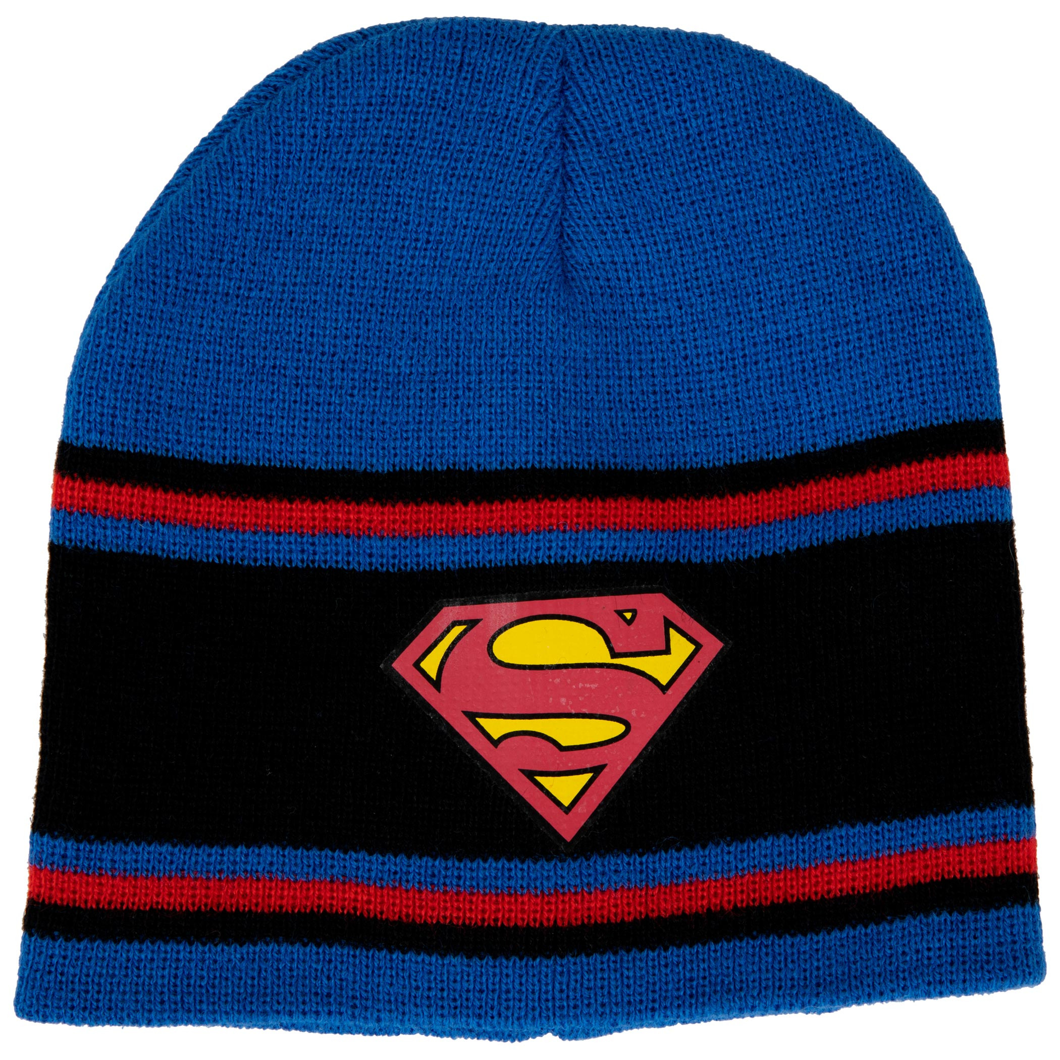 Superman Emblem Kid's Knit Beanie, Blue