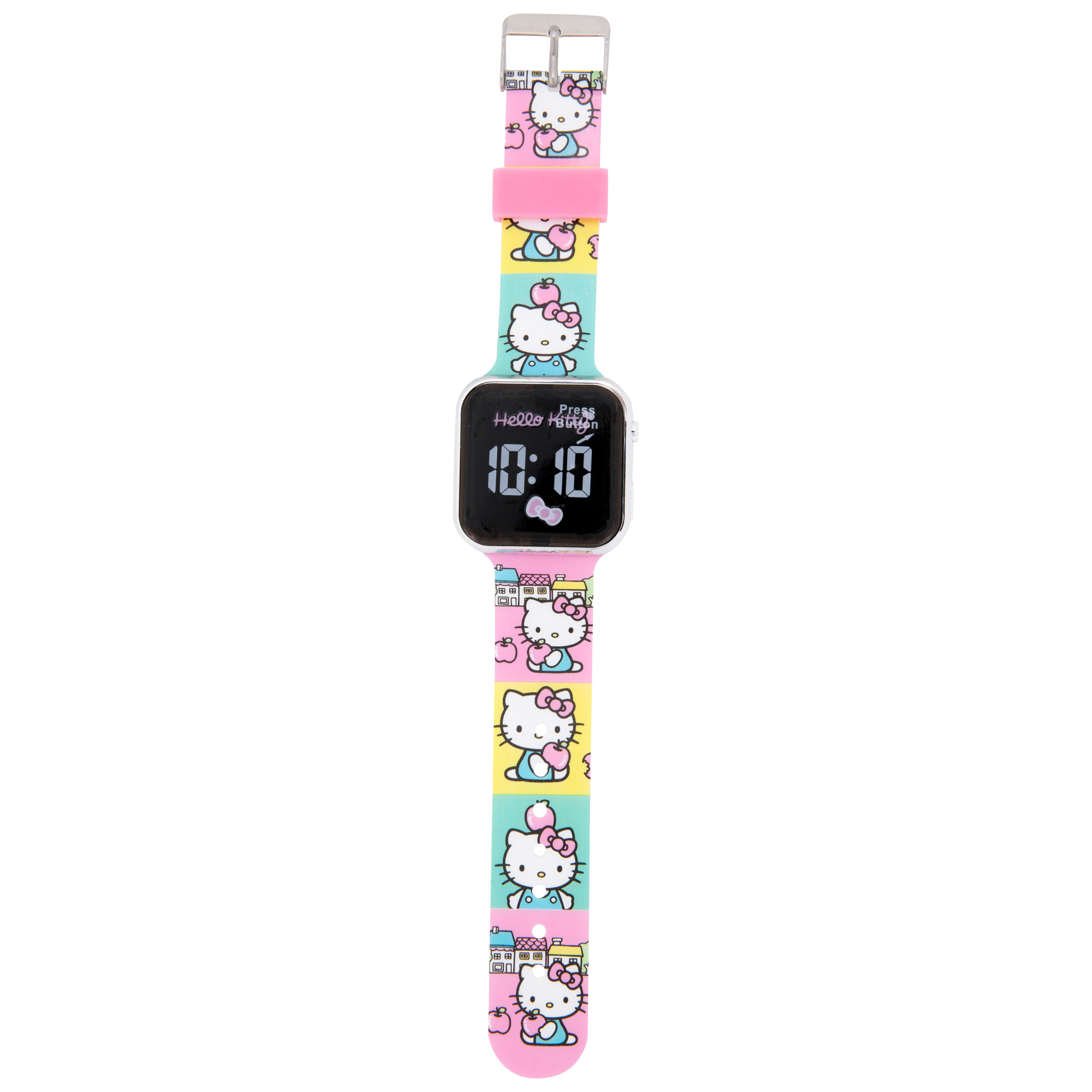 Hello Kitty Pastel Rainbow LED Wrist Watch, Multi-Color