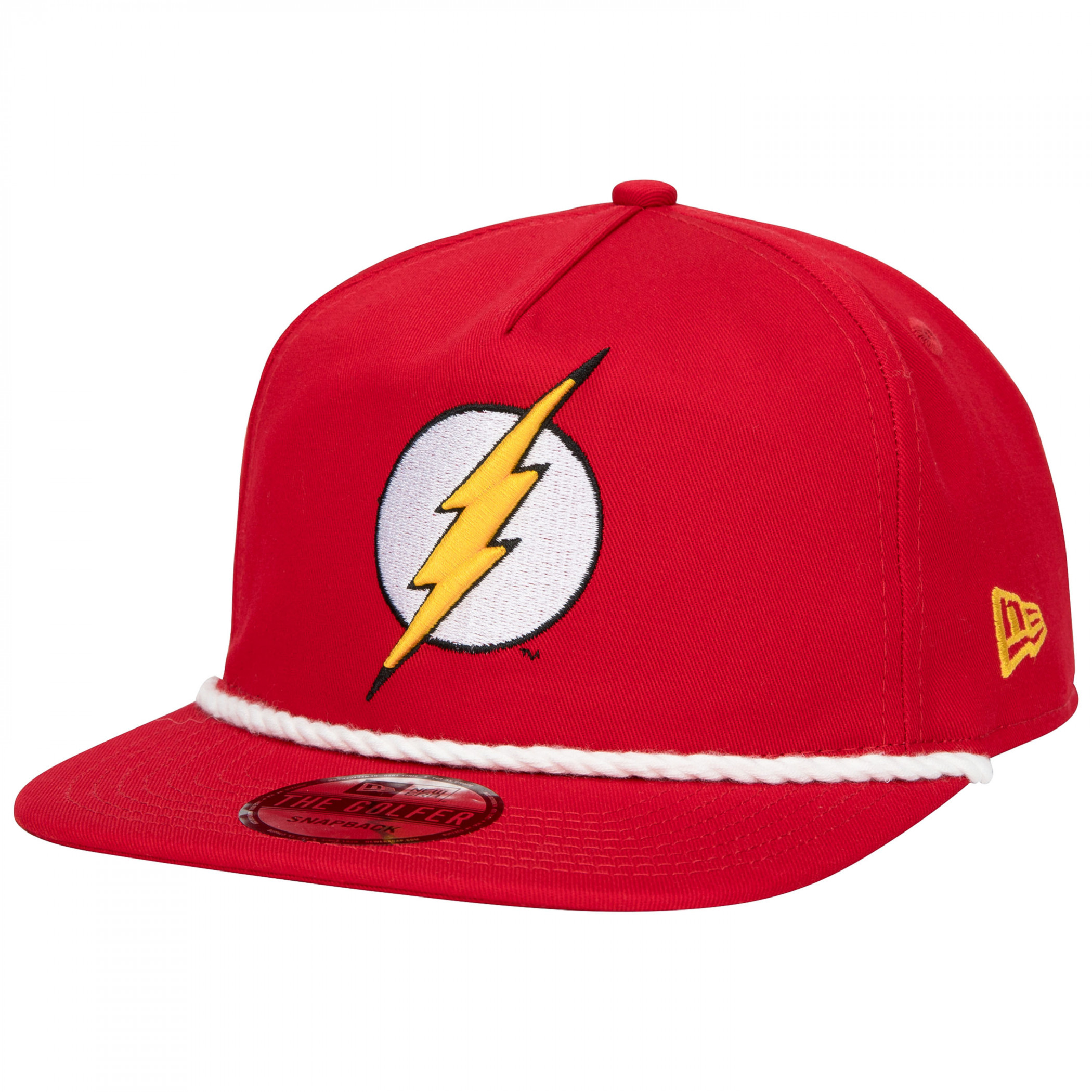 The Flash Logo Red Colorway New Era Adjustable Golfer Rope Hat, Red