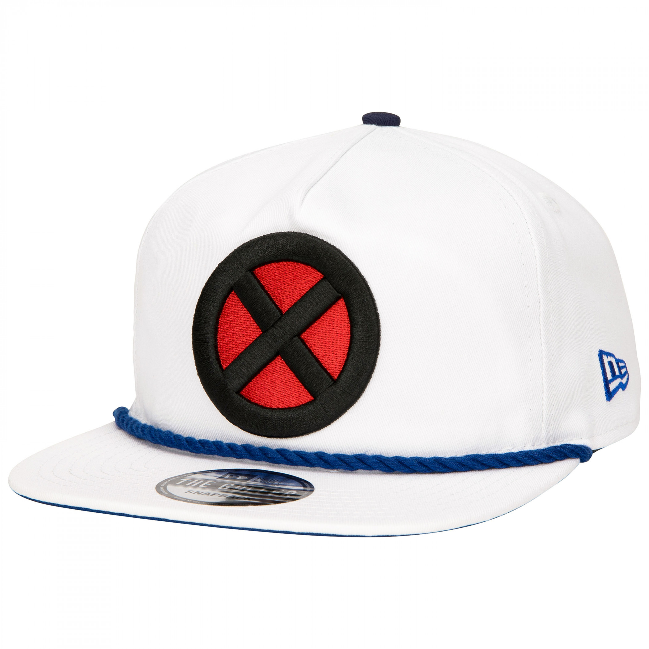 X-Men Logo White Colorway New Era Adjustable Golfer Rope Hat, White