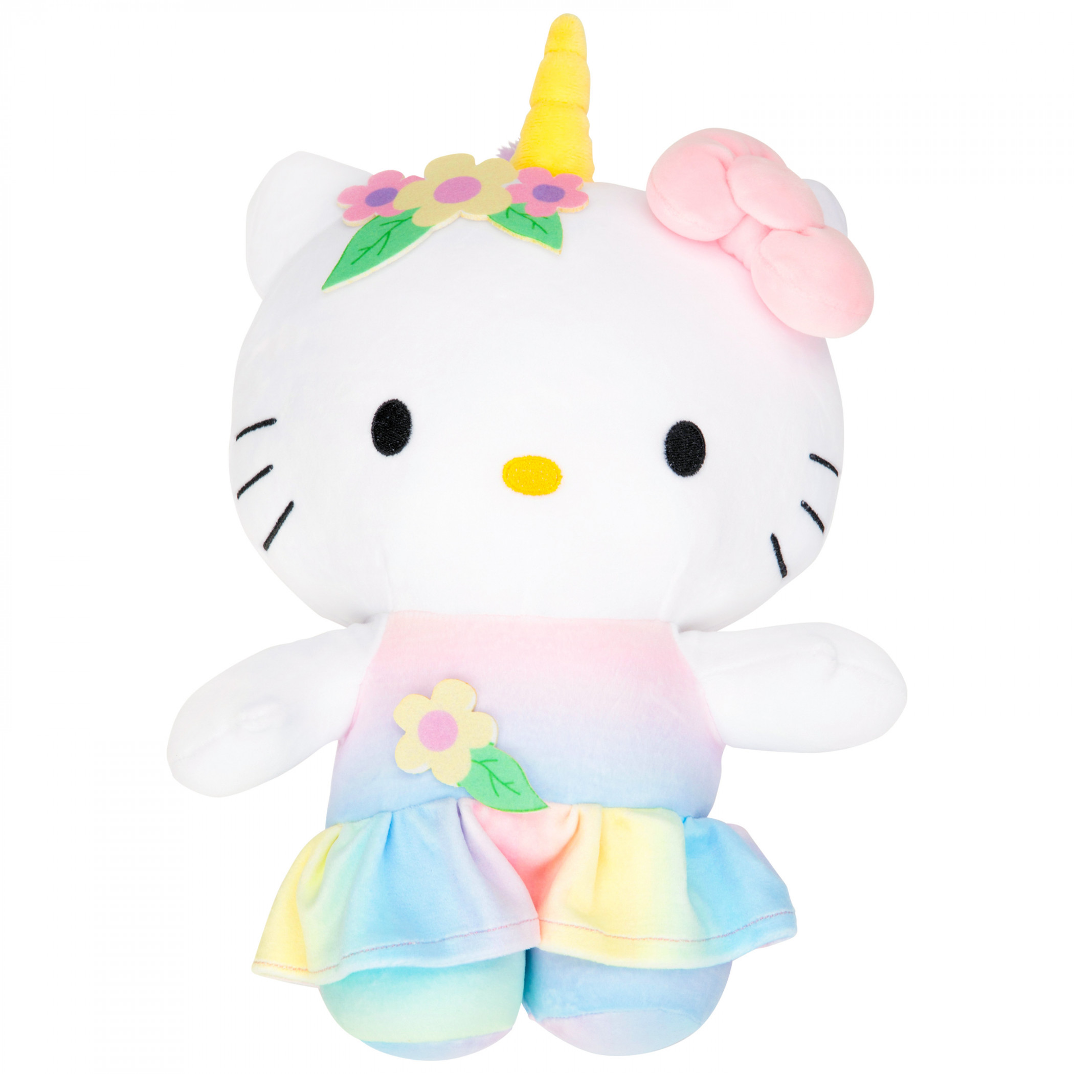 Hello Kitty Unicorn Rainbow 12 Inch Plush Figurine, Multi-Color