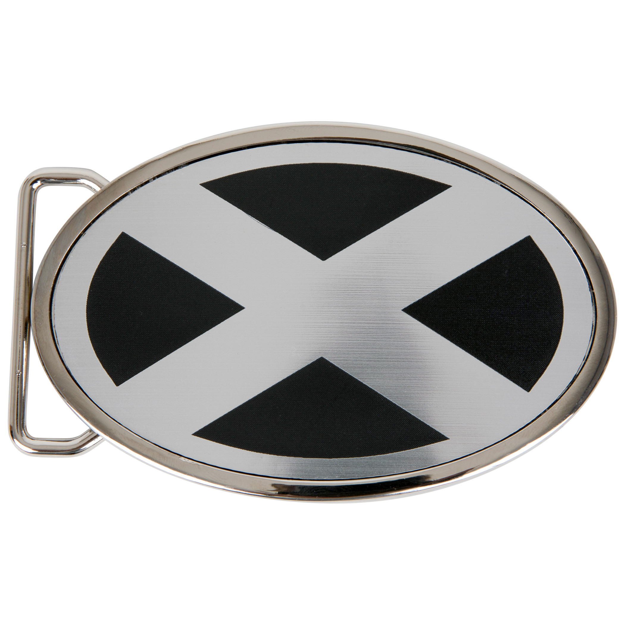 X-Men Logo Oval Belt Buckle, Silver