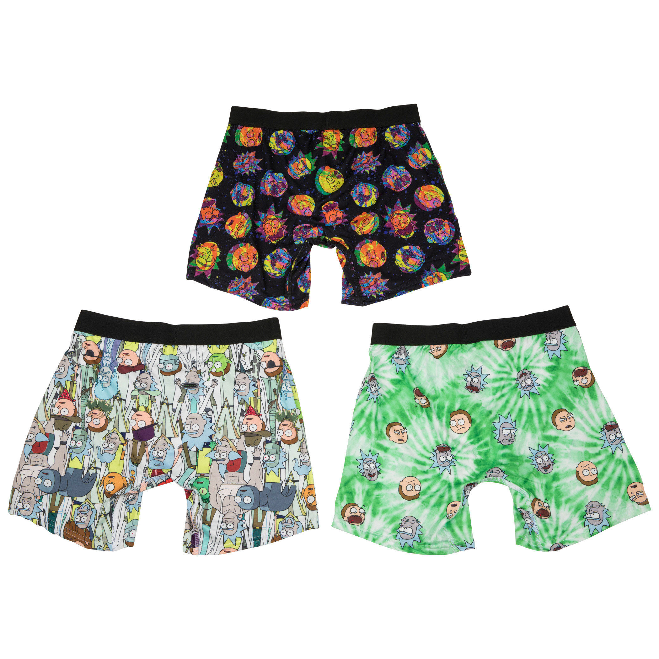 Rick and Morty Classic 3-Pack Boxer Brief Set, Multi-Color