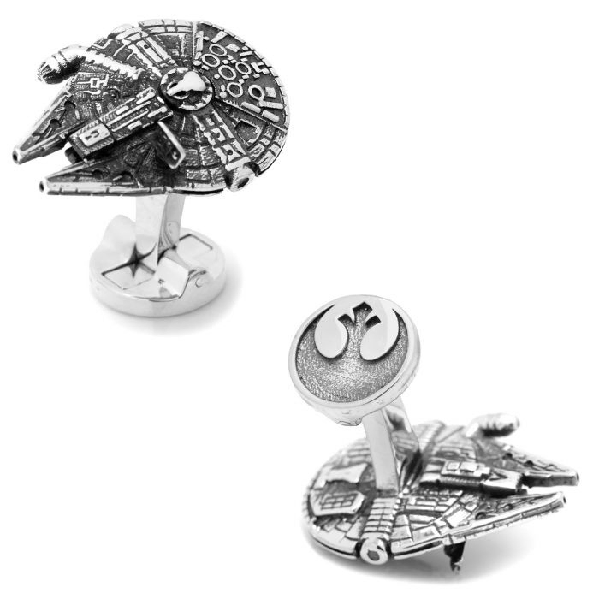 Star Wars 3D Millennium Falcon Cufflinks, Silver