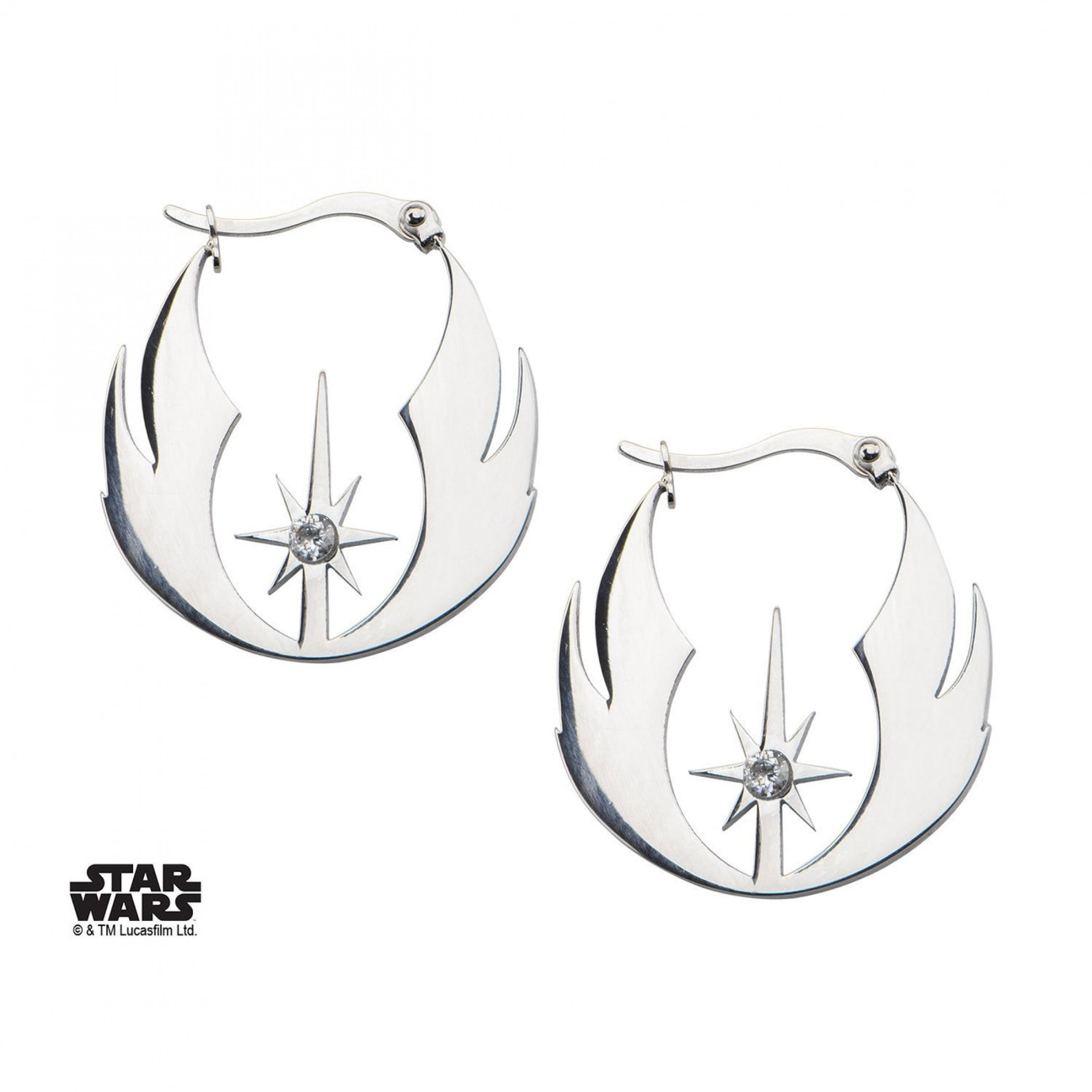 Star Wars Jedi Order Hoop Stainless Steel Earrings, Multi-Color