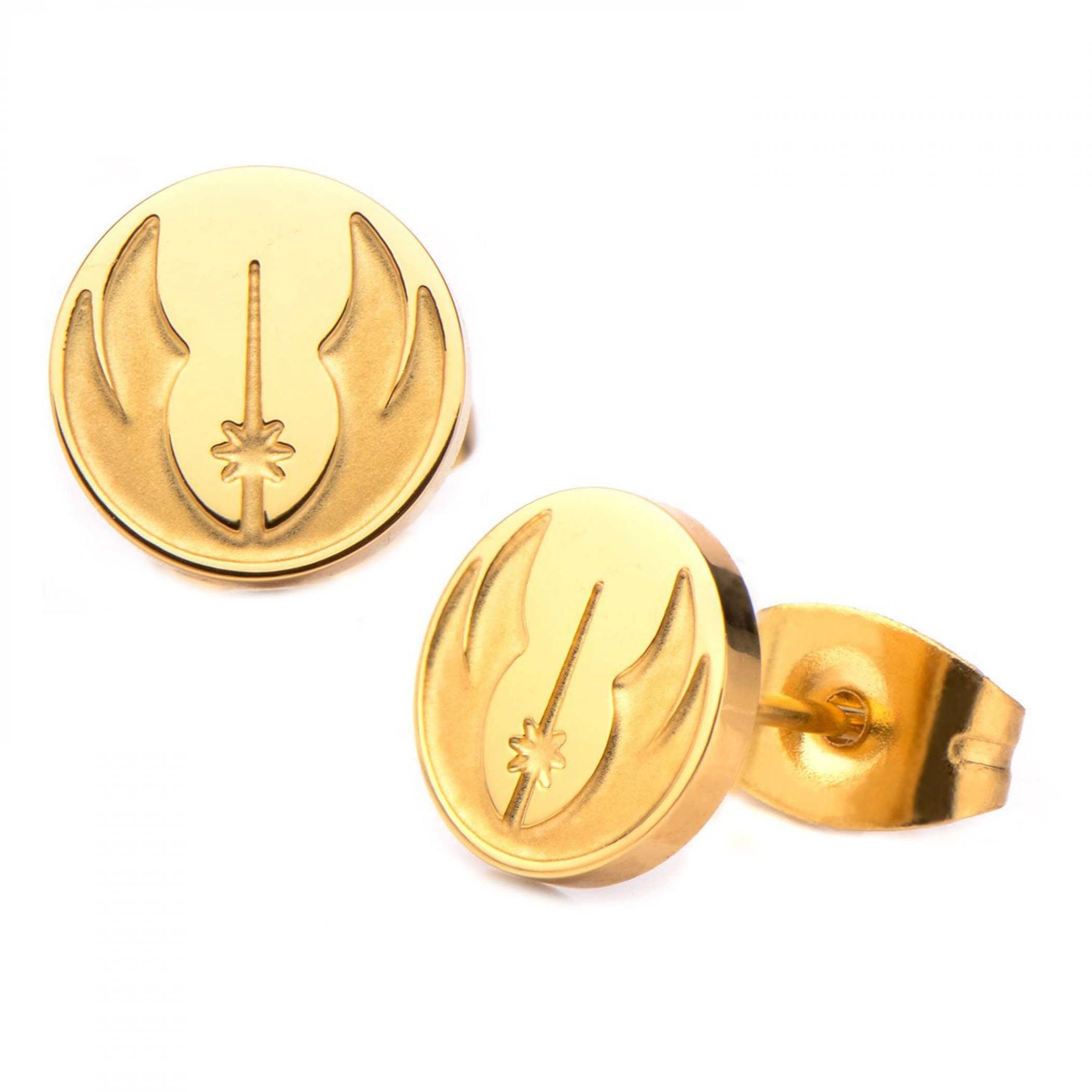Star Wars Jedi Order Golden Stud Earrings, Gold