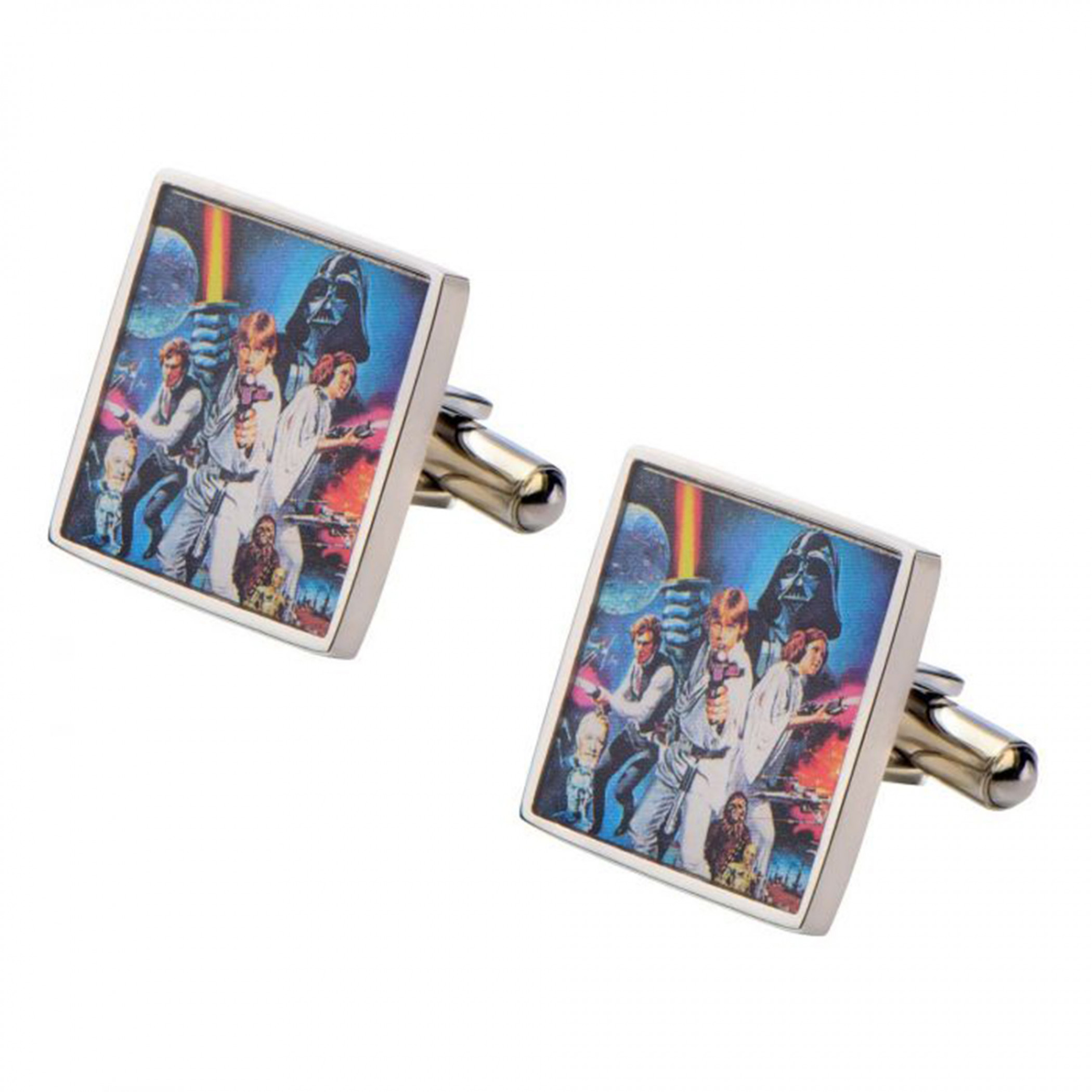 Star Wars Retro Movie Poster Art Cufflinks, Multi-Color