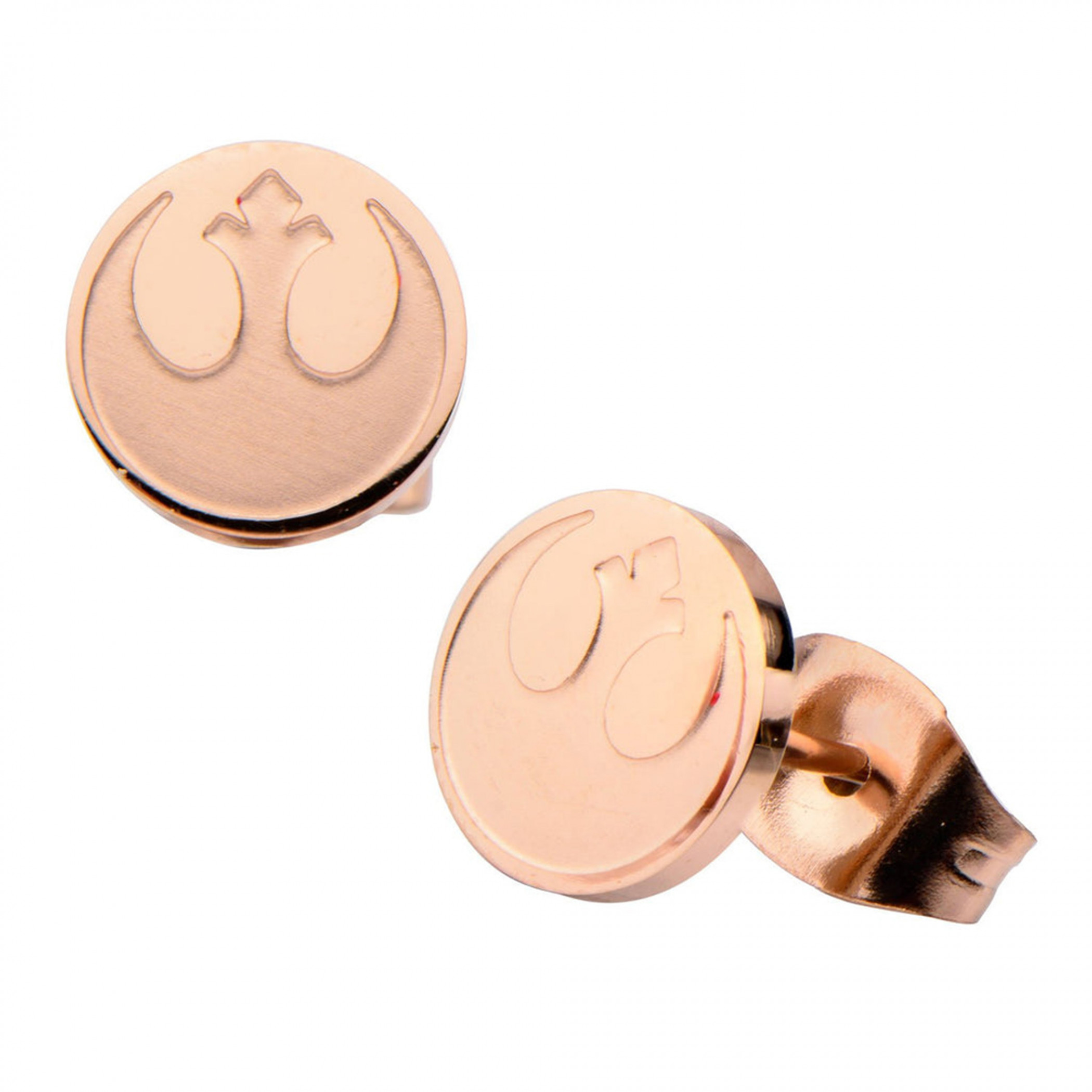 Star Wars Rebel Alliance Symbol Stainless Steel Stud Earrings, Orange