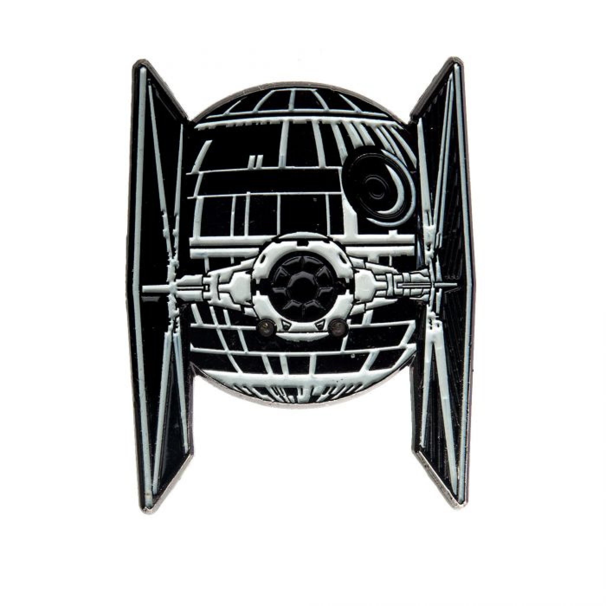 Star Wars Tie Fighter And Death Star Light Up Pin, Black