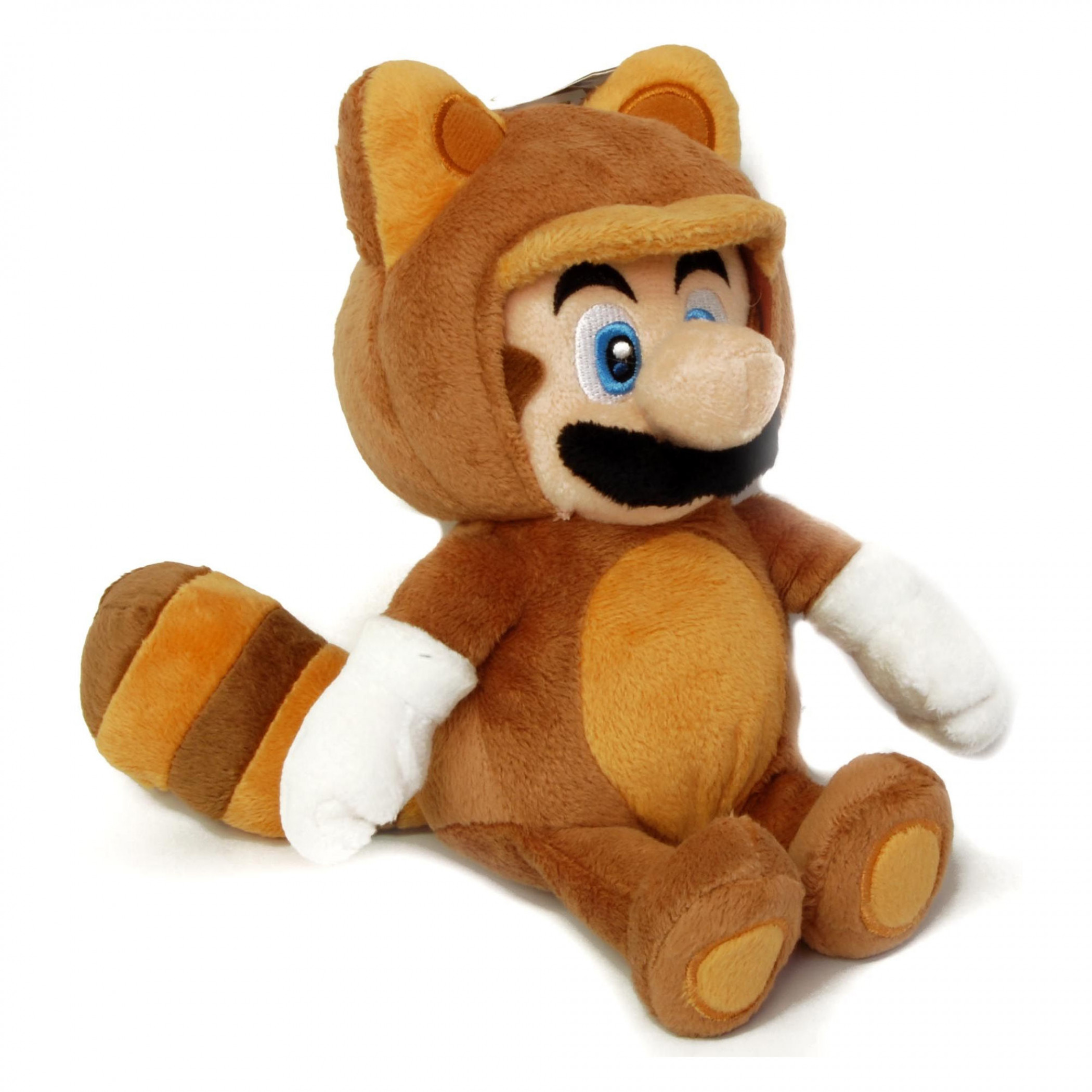 Super Mario Bros. Tanooki 9 Inch Plush Toy, Brown