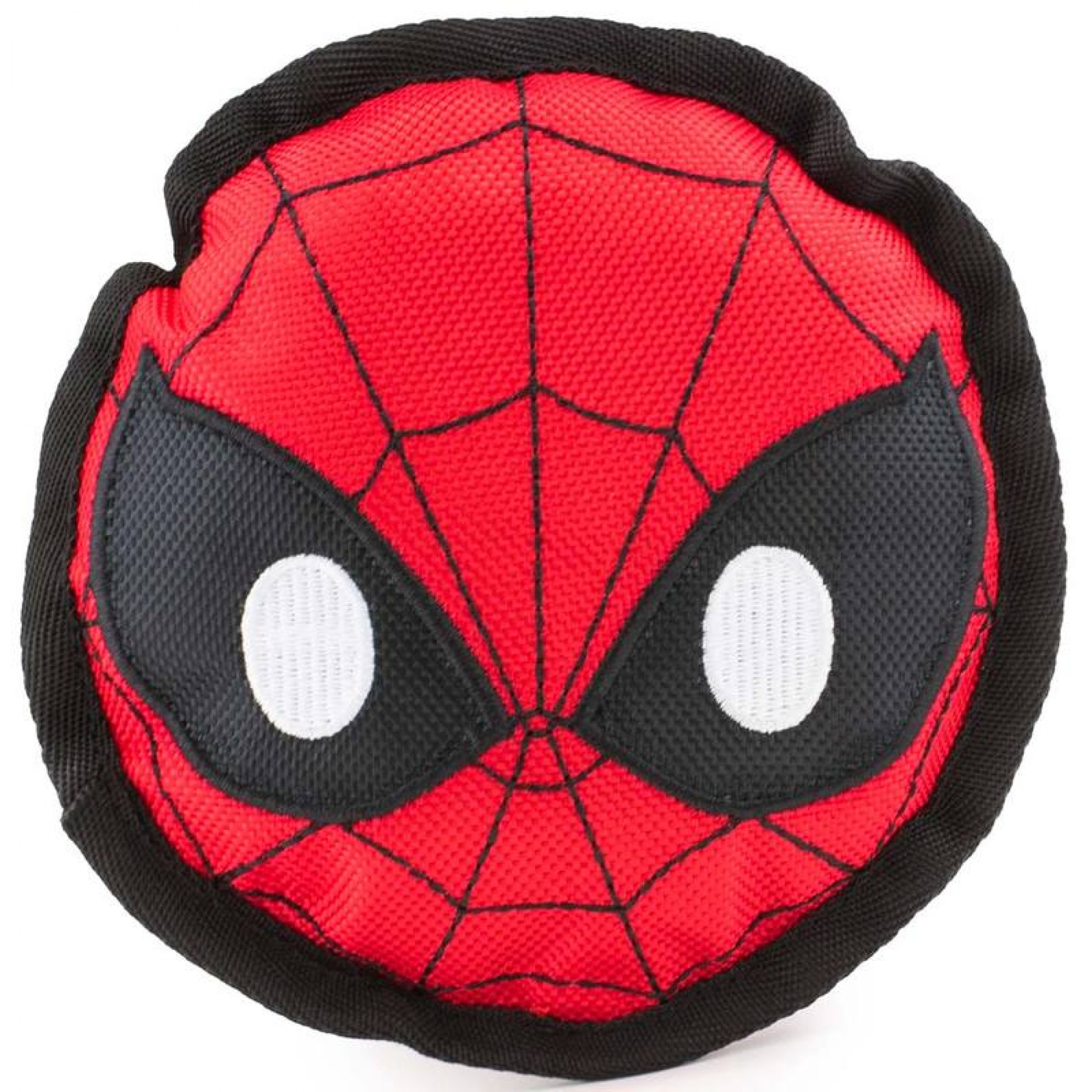Marvel Comics Spider-Man Face Ballistic Squeaker Dog Toy, Red