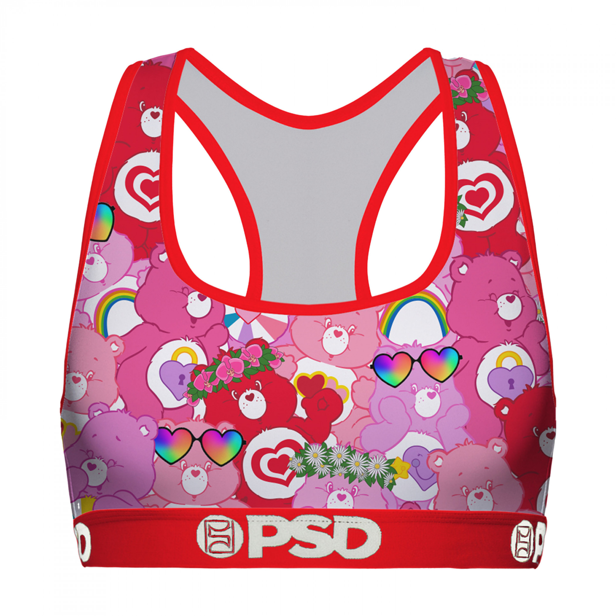 Care Bears XOXO PSD Sports Bra, Multi-Color