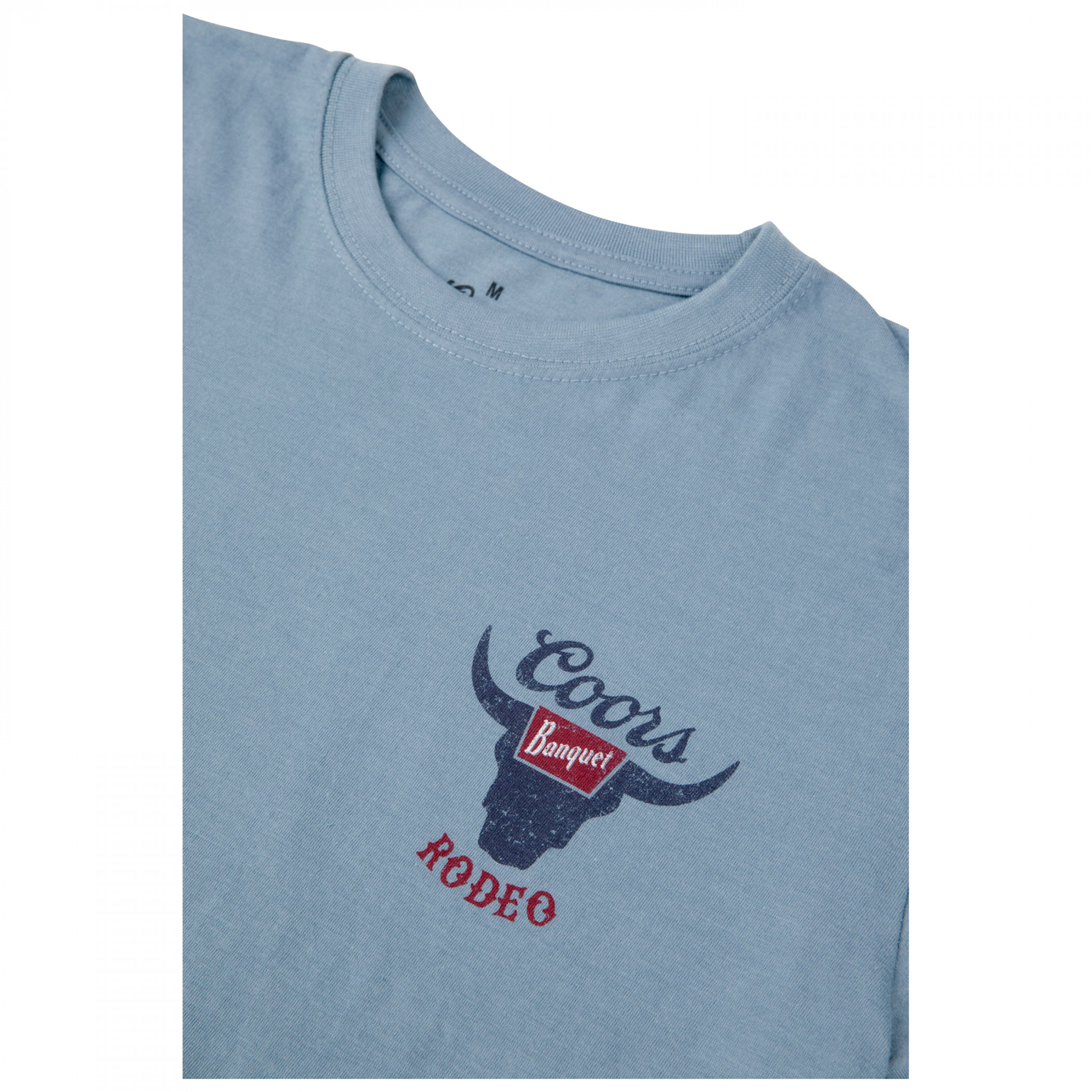 Coors Banquet Rodeo Logo Distressed Front and Back Dusty Blue T-Shirt ...