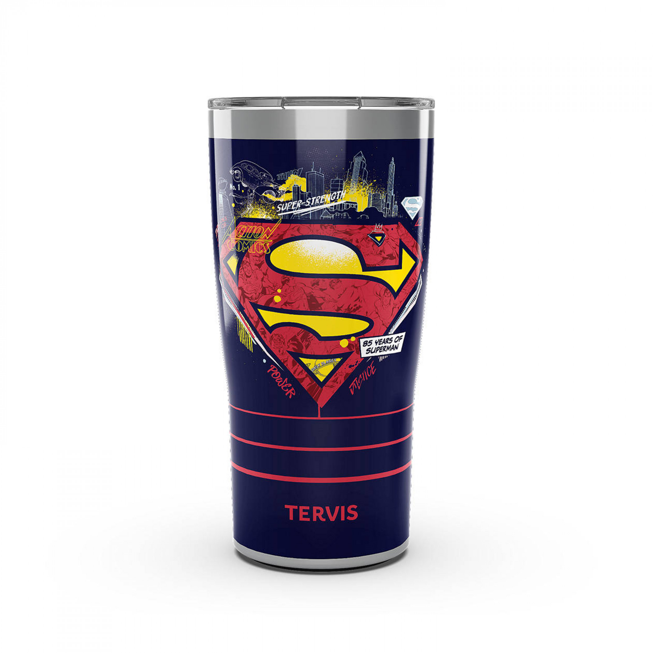 Superman Strength and Justice 20 oz. Stainless Steel Tervis® Tumbler, Silver