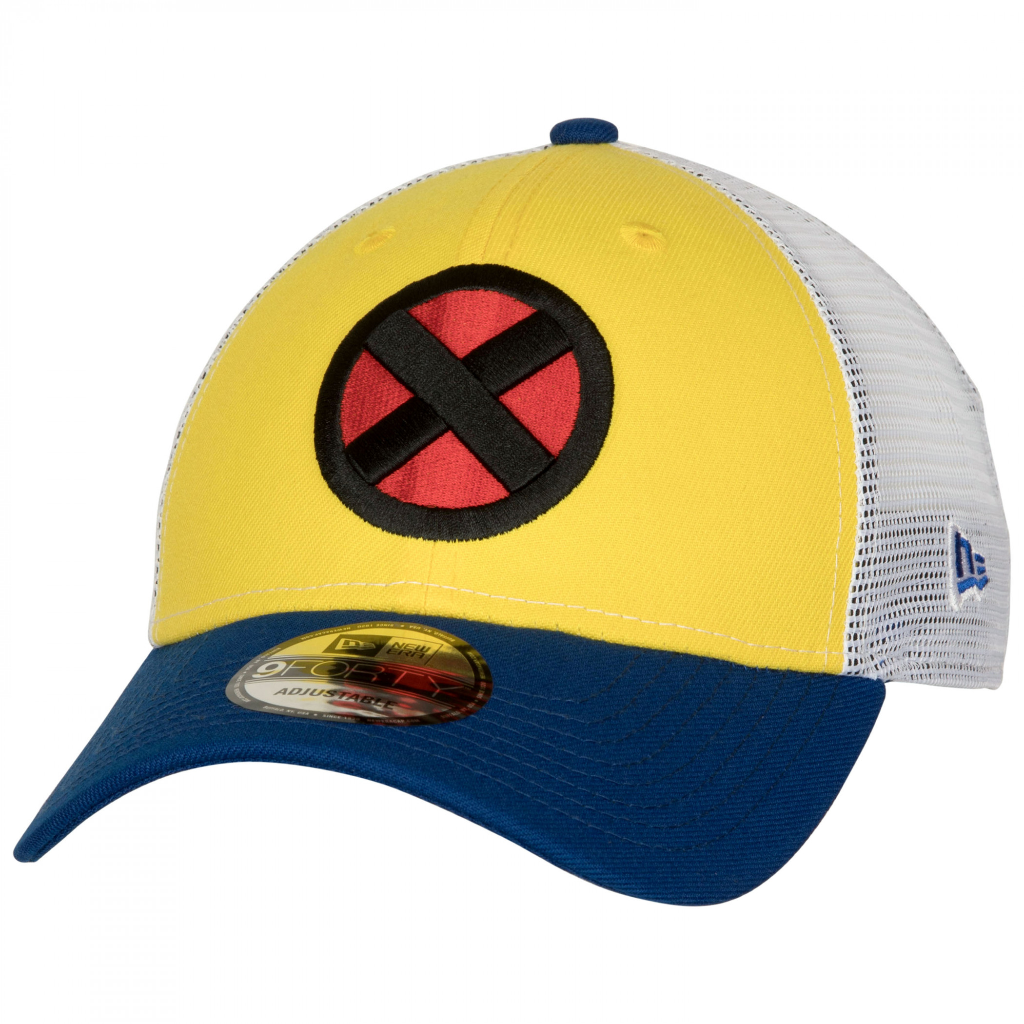X-Men Logo Wolverine Colorway New Era 9Forty Adjustable Trucker Hat, Multi-Color