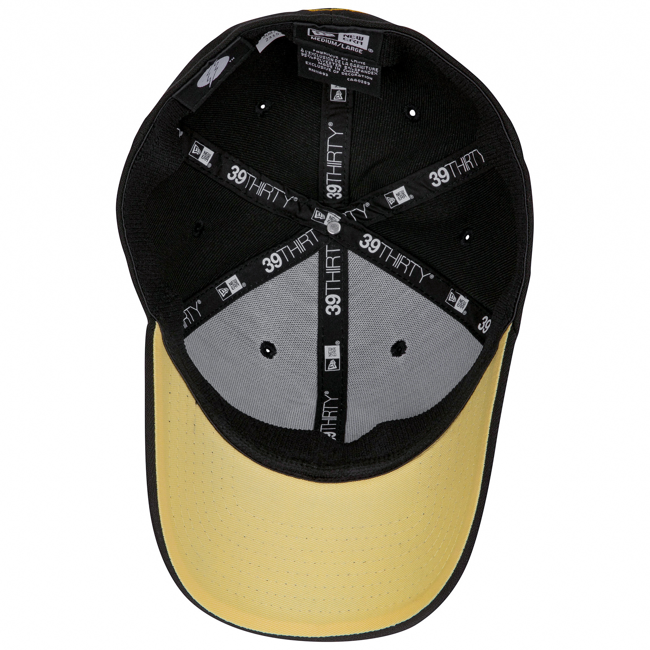 The Flash Logo DC Comics Black Colorway New Era 39Thirty Fitted Hat Black - Picture 12 of 24