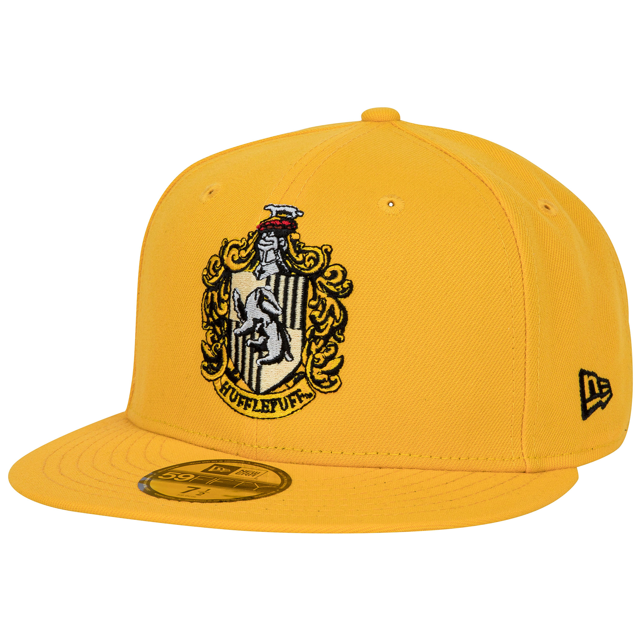 Harry Potter Hufflepuff House Crest New Era 59Fifty Fitted Hat, Yellow