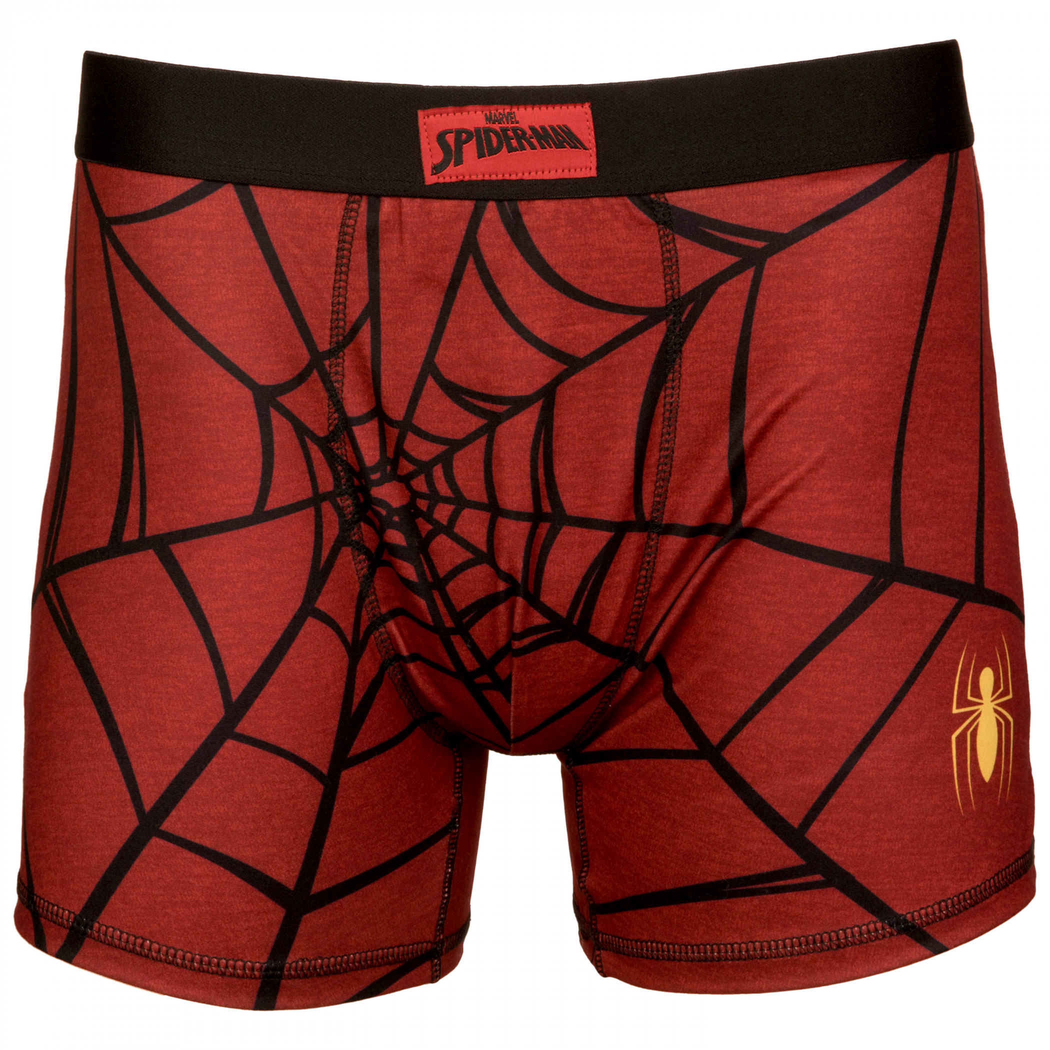 Spider-Man Web and Small Symbol Boxer Briefs, Red