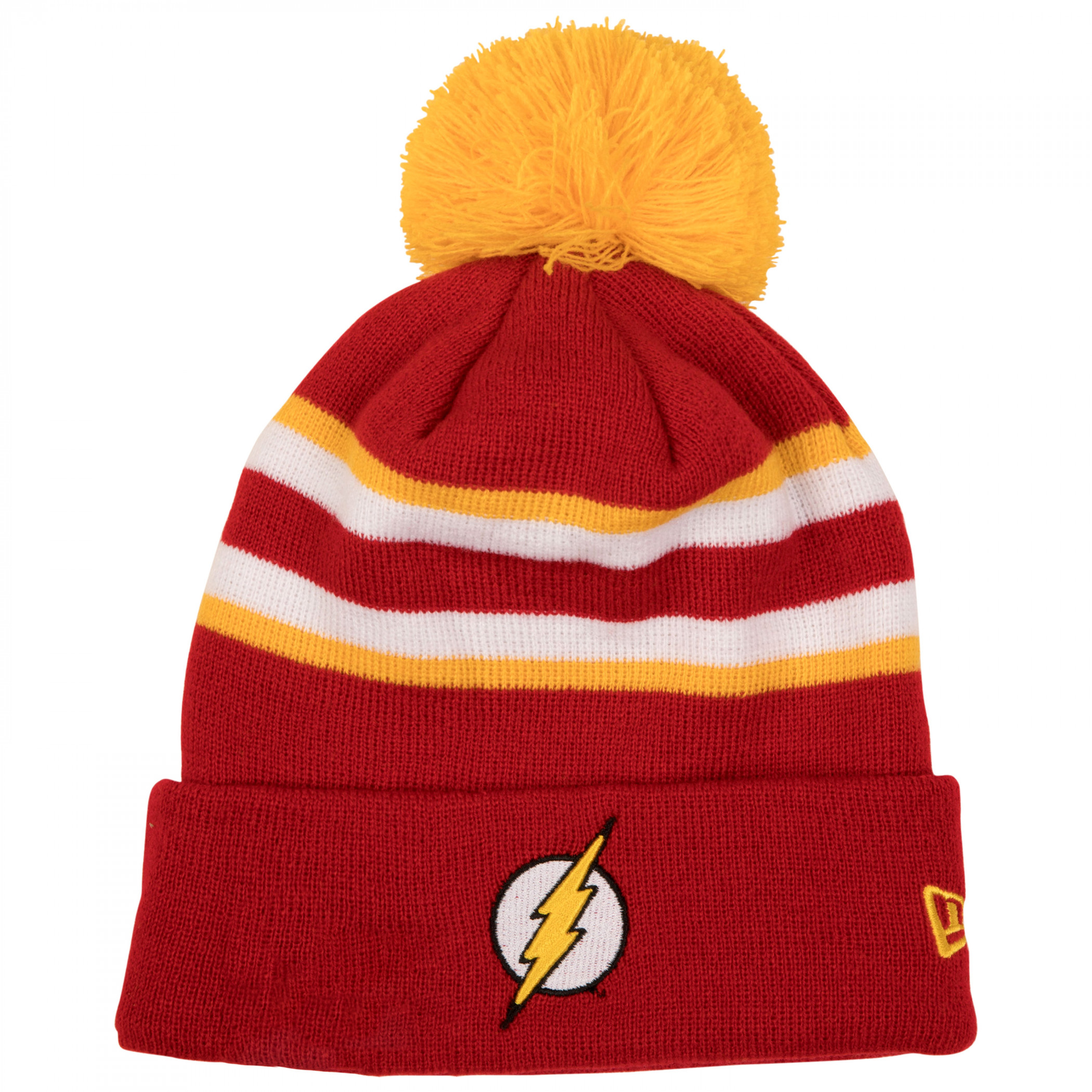 Flash Classic Logo New Era Knit Pom Beanie, Red