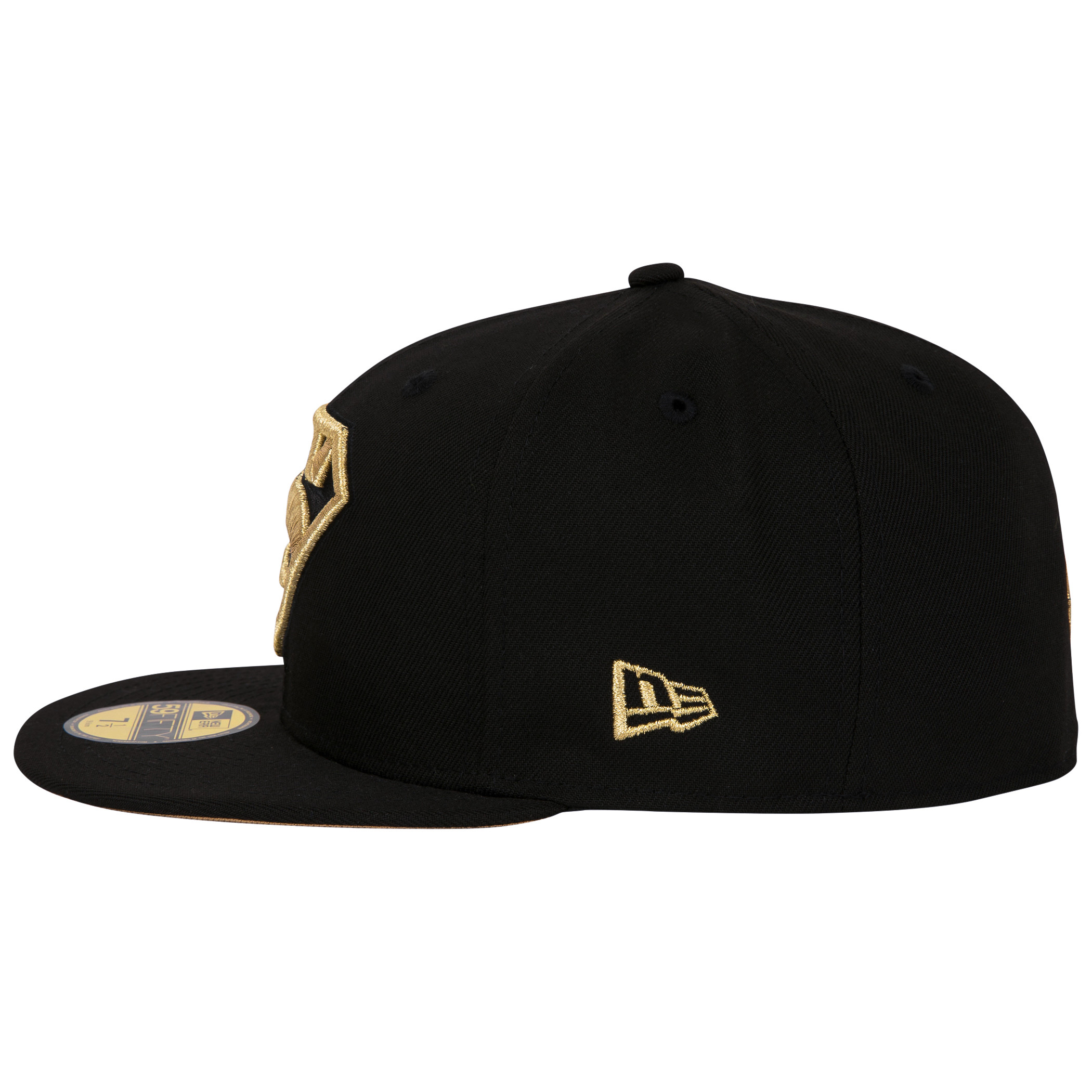 Superman Gold Logo Black Colorway New Era 59Fifty Fitted Hat Black - Picture 9 of 60