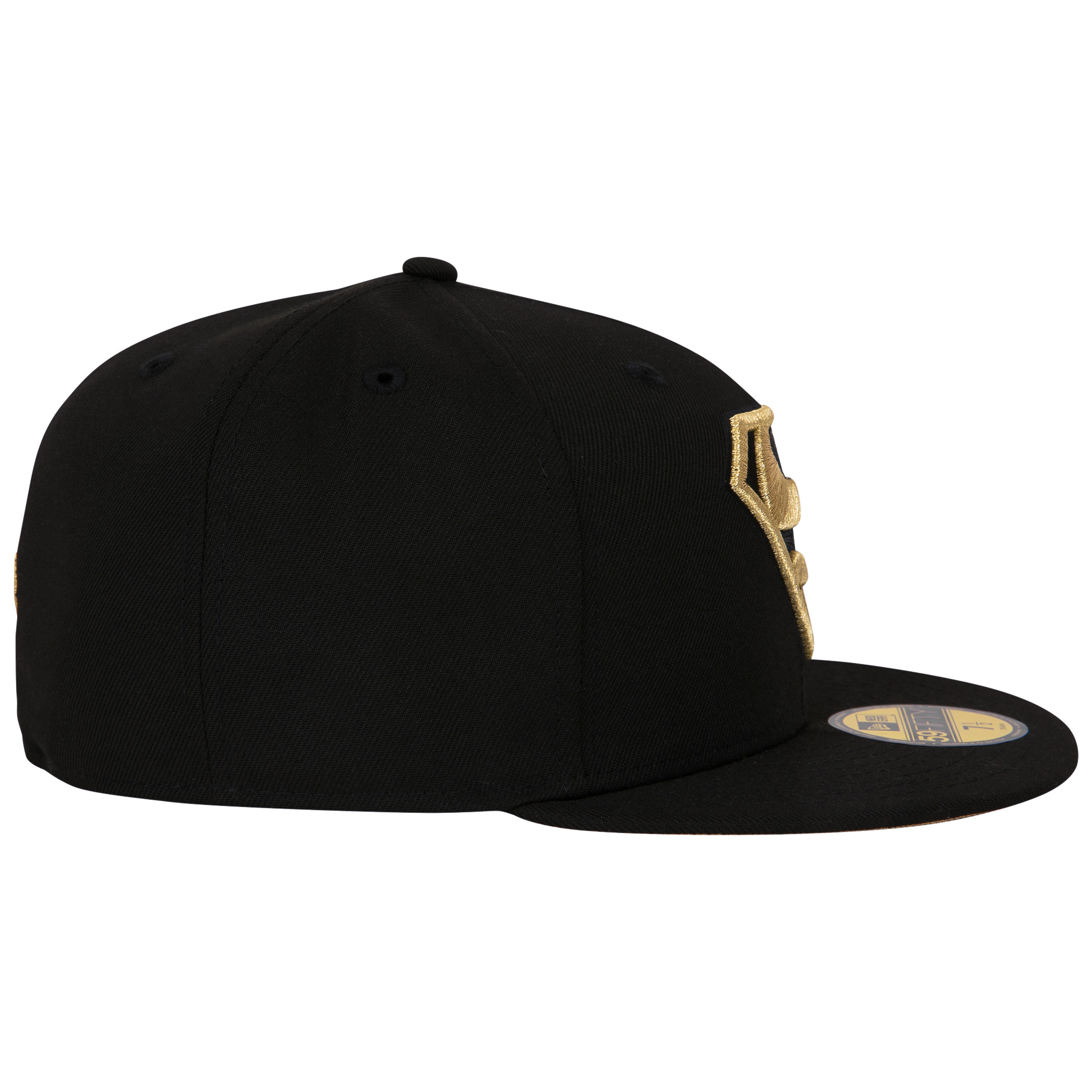 Superman Gold Logo Black Colorway New Era 59Fifty Fitted Hat Black - Picture 10 of 60